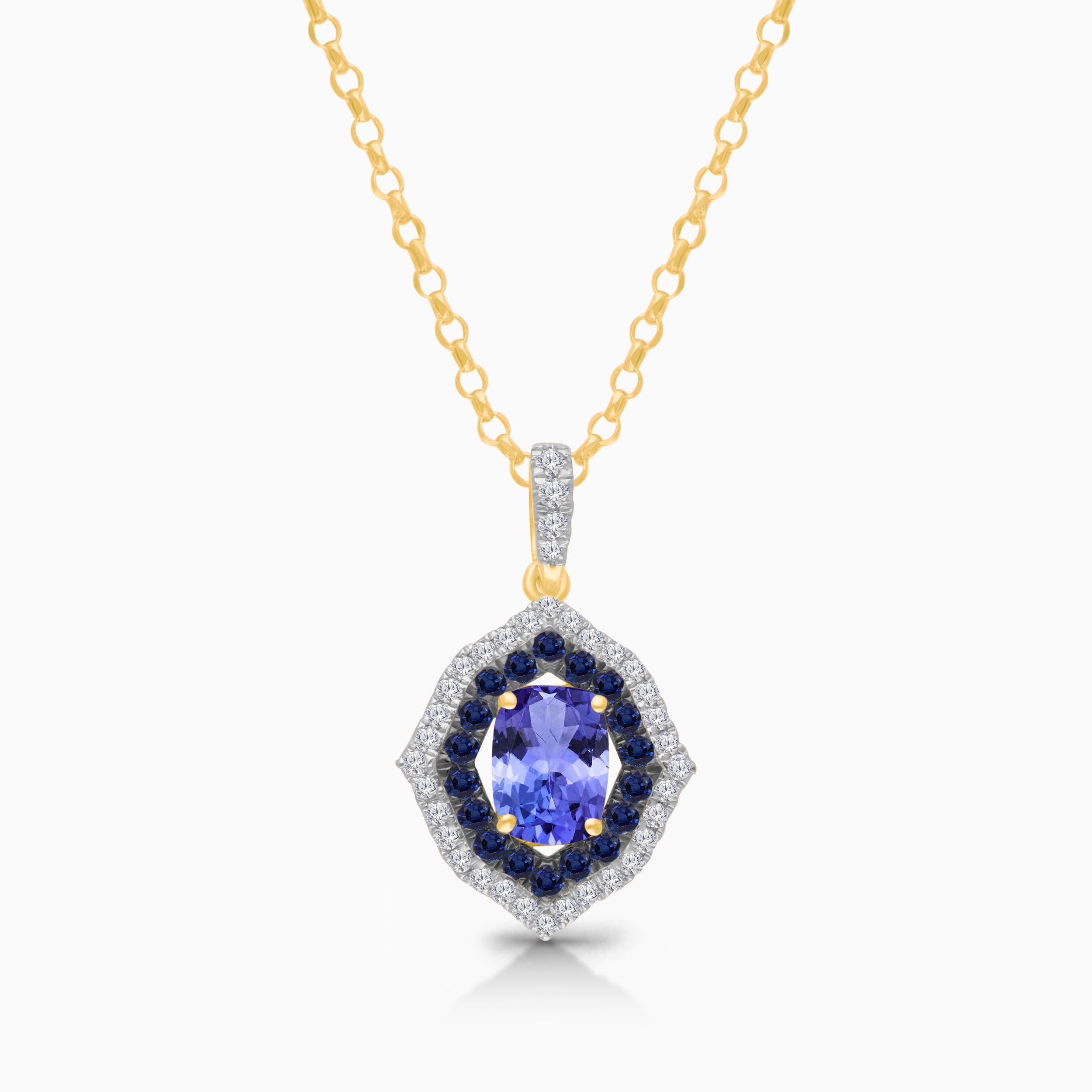 Violet Radiance Tanzanite & Sapphire Pendant