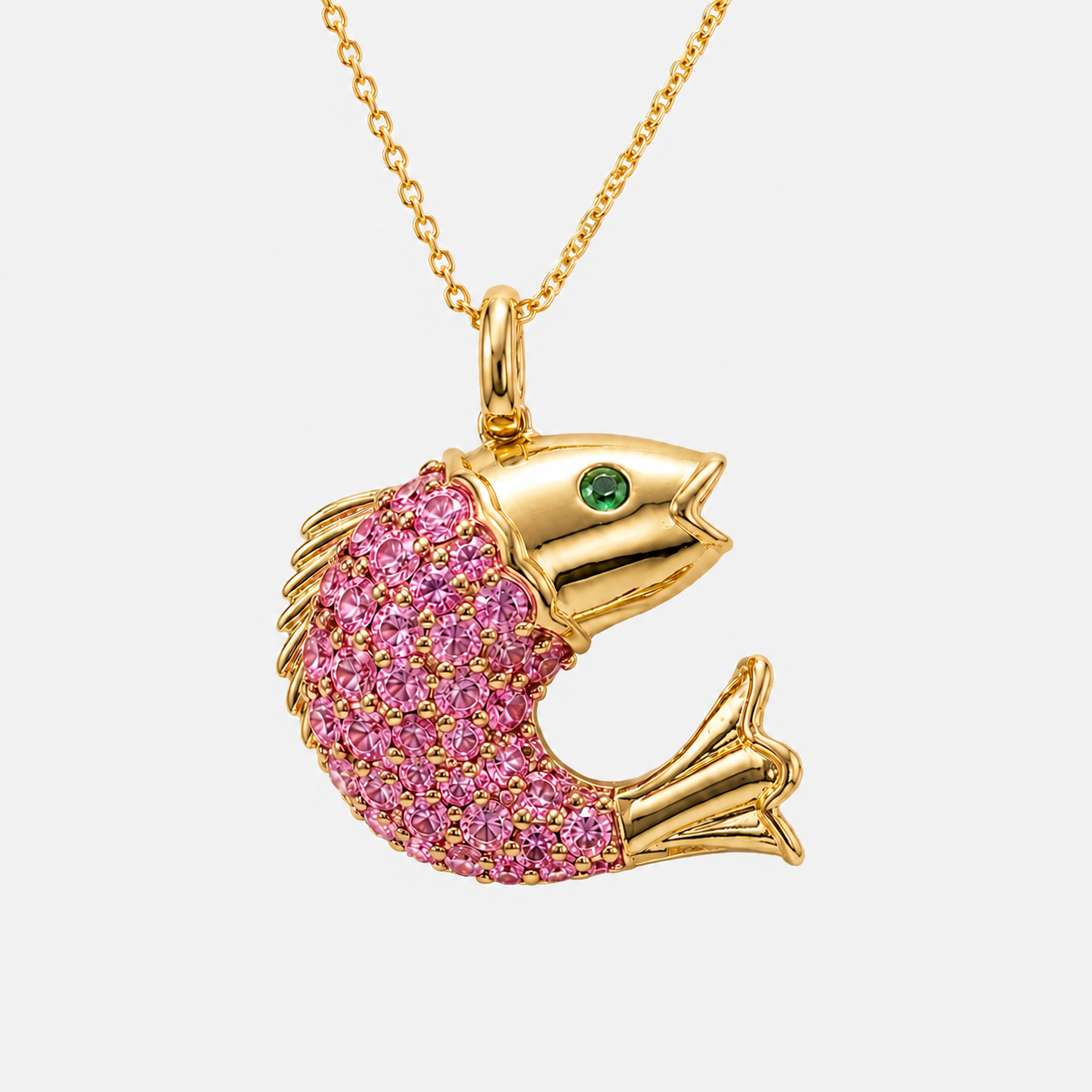 Pink Sapphire & Emerald Koi Pendant Legacy Of The Wild