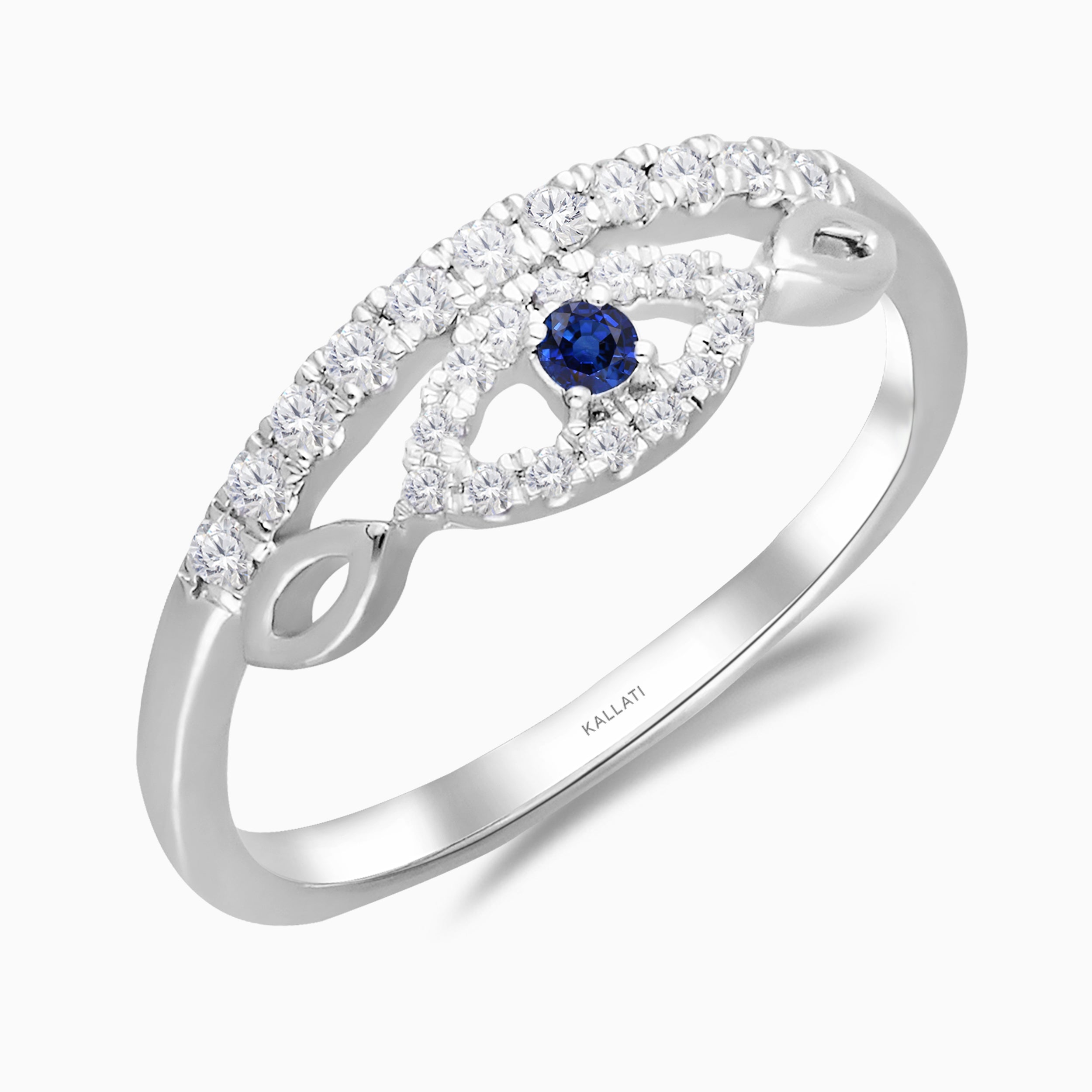 Pave Evil Eye Ring