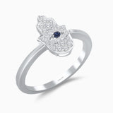 Pave Diamond Hamsa ring
