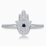 Pave Diamond Hamsa ring