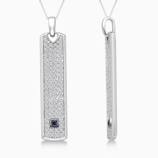 1.6ct Diamond and Sapphire Pendant