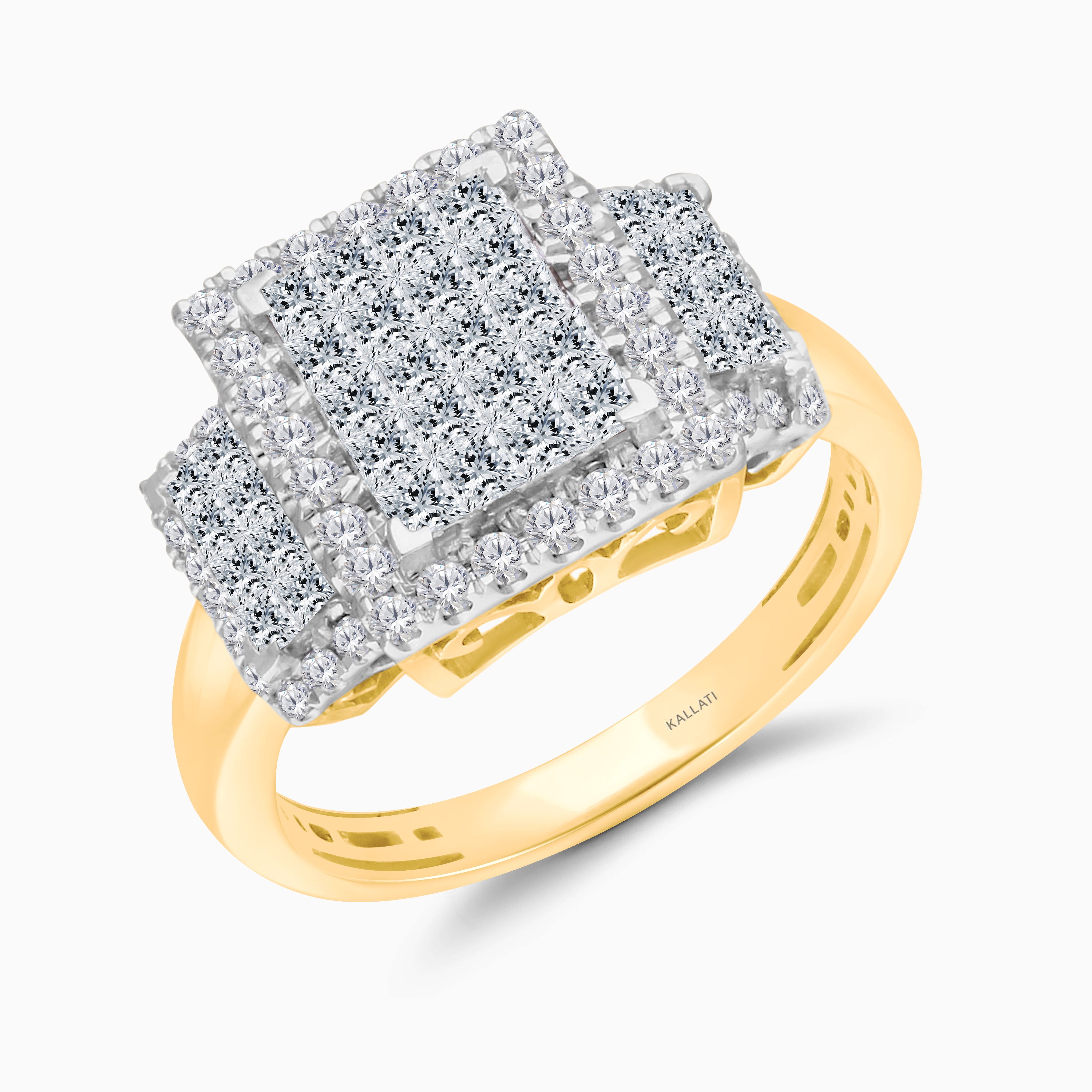 1.5 CTW Yellow Gold Princess Royale Ring