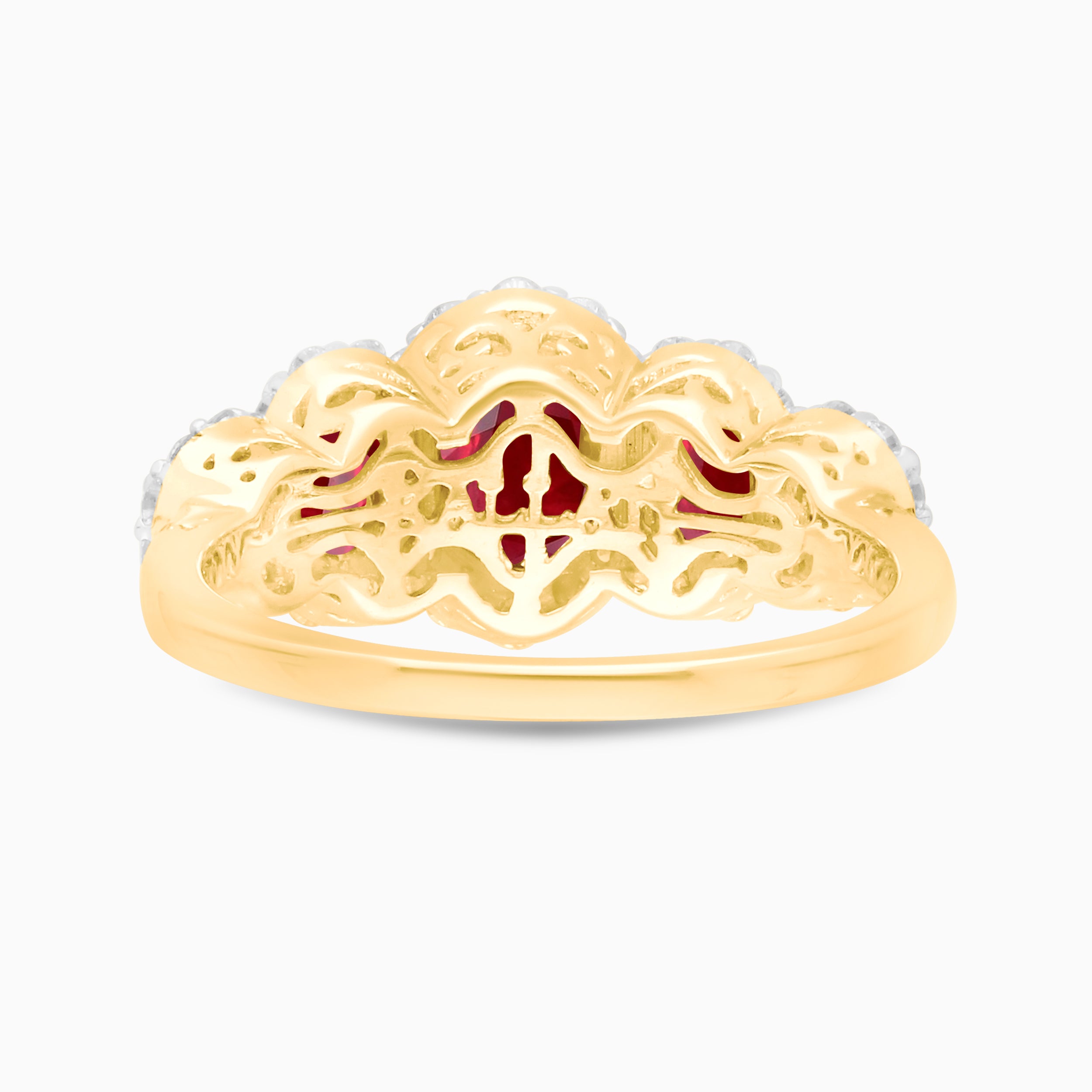 Graduated Oval Ruby Ring