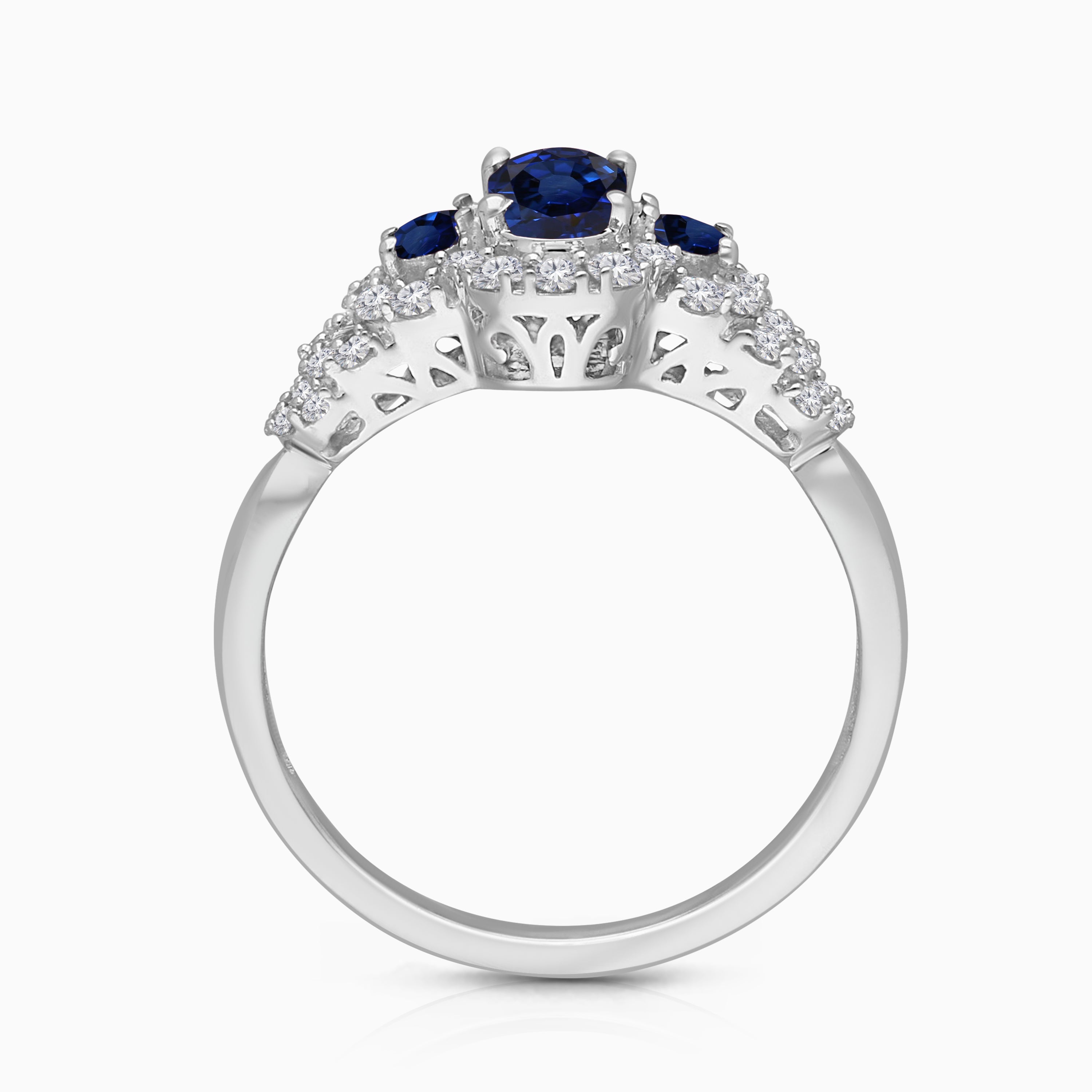 Trio Sapphire & Diamond Ring