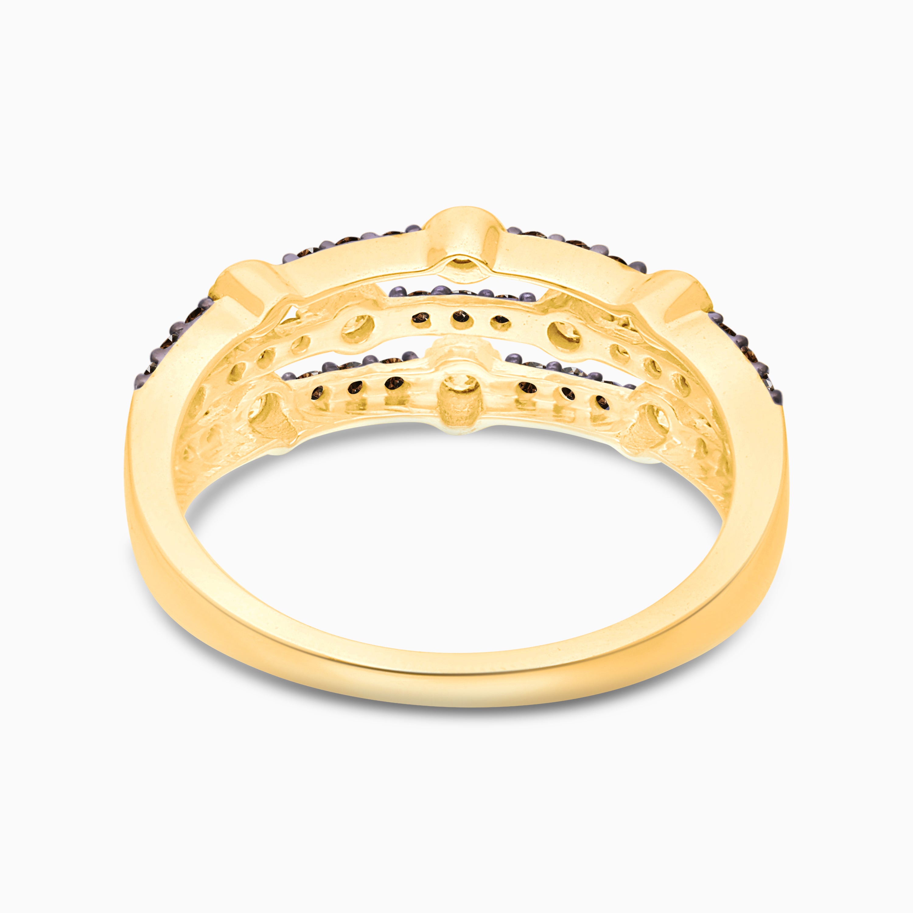 Triple Row Coco & White Diamond Band