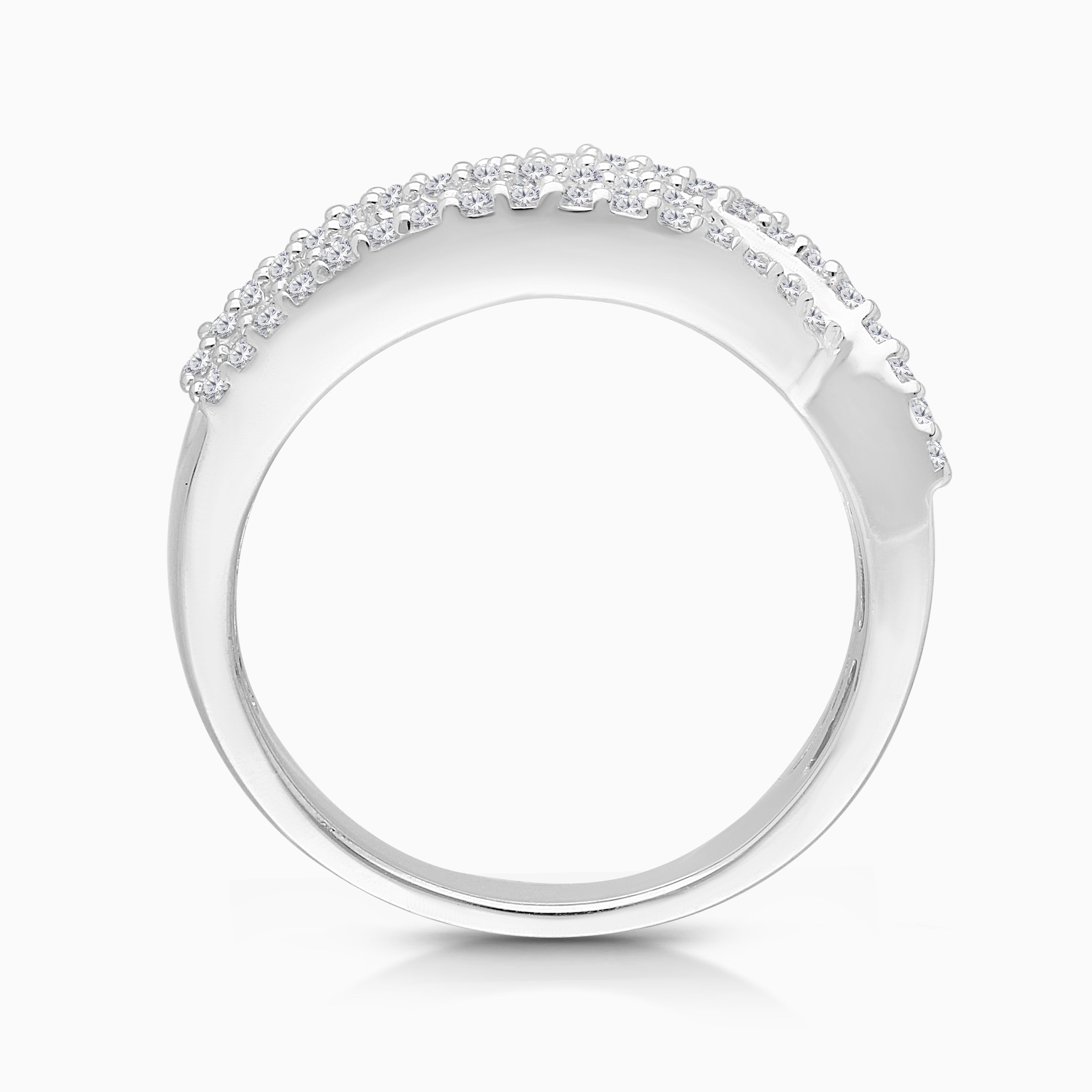 Diamond Crossover Ring