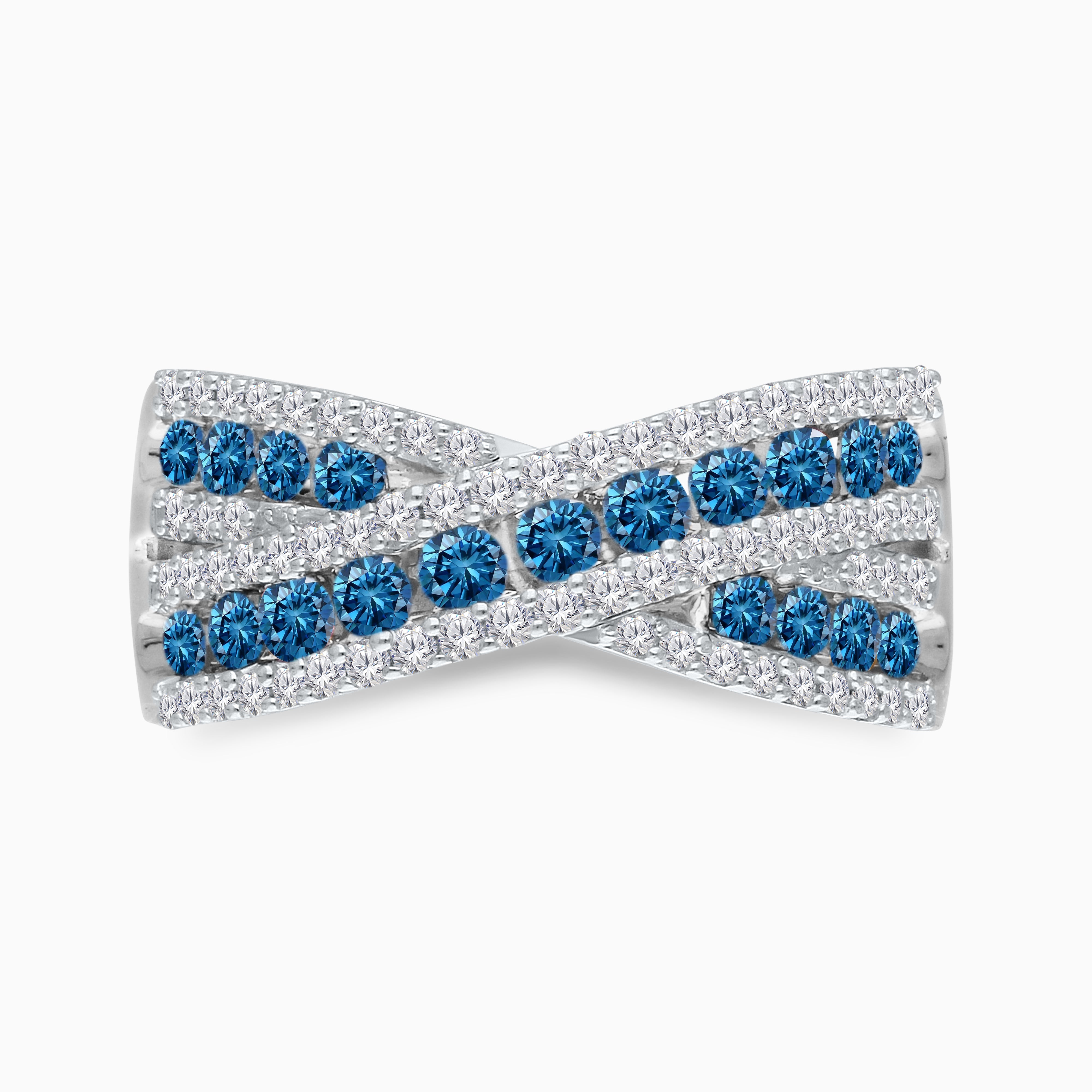 Blue Wave Diamond Ring