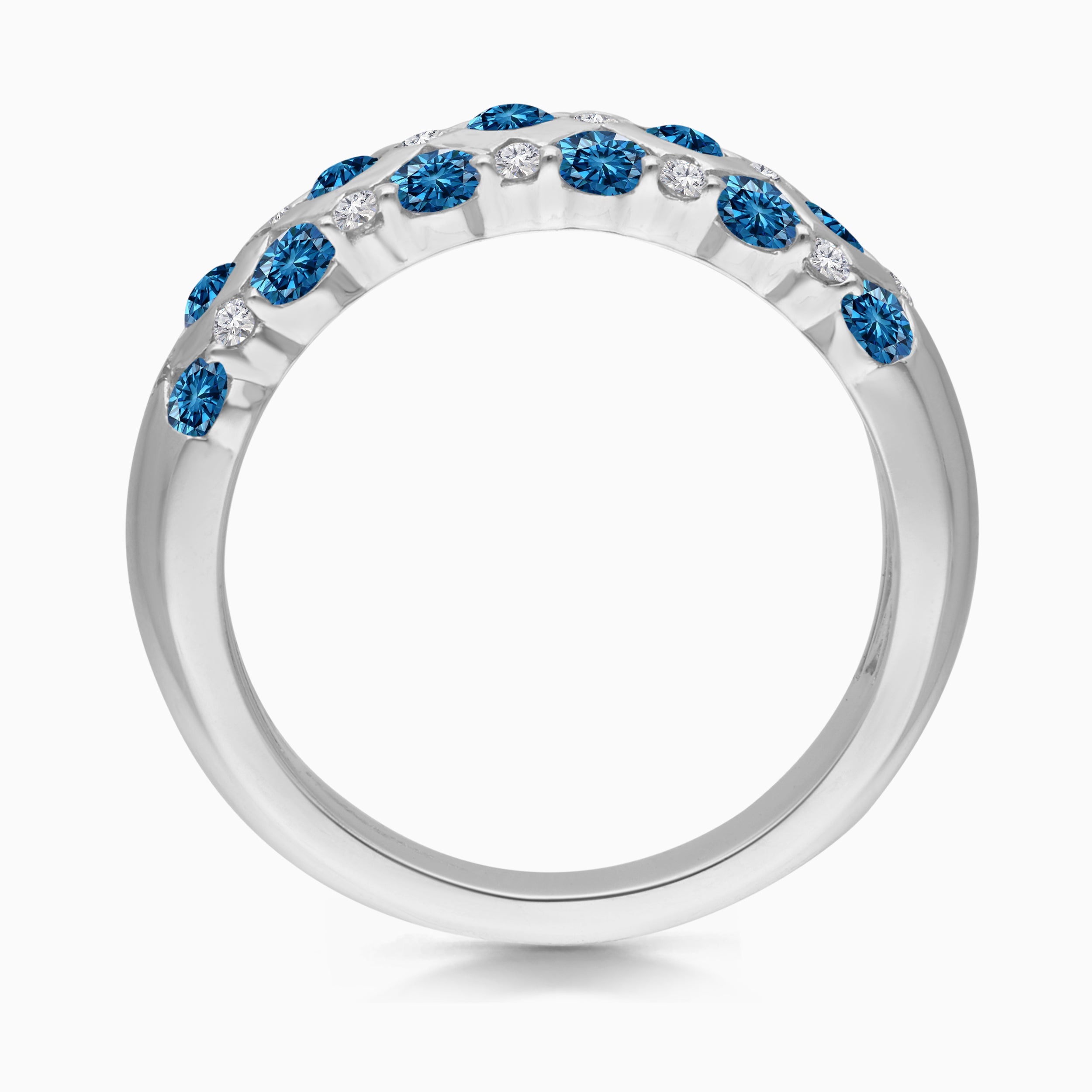 Quilted Blue Diamond Band