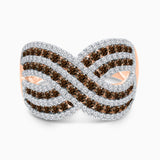 Interlocked Coco & White Diamond Ring