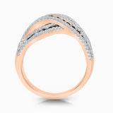 Interlocked Coco & White Diamond Ring