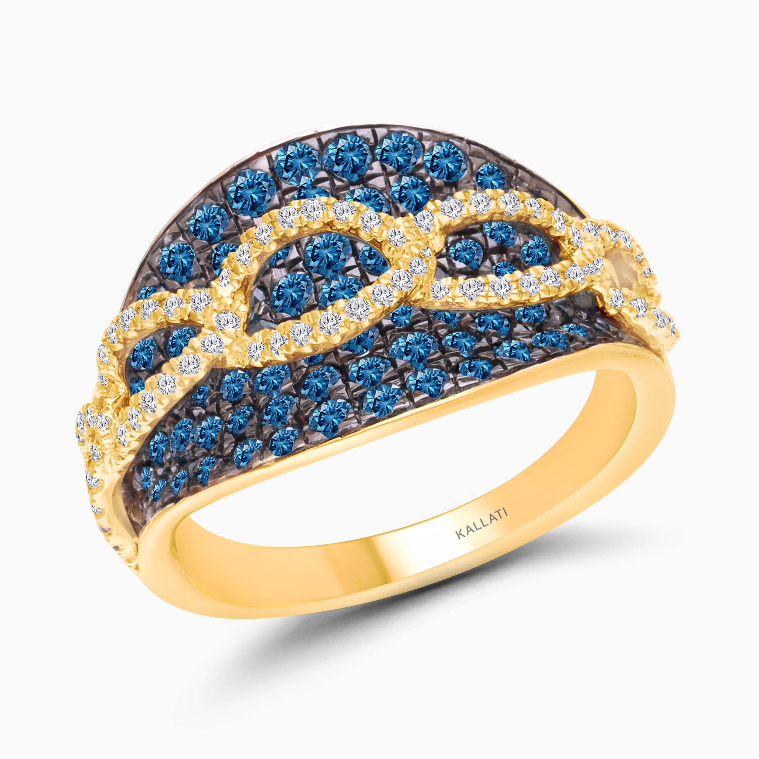 Anchor Link Blue Diamond Ring