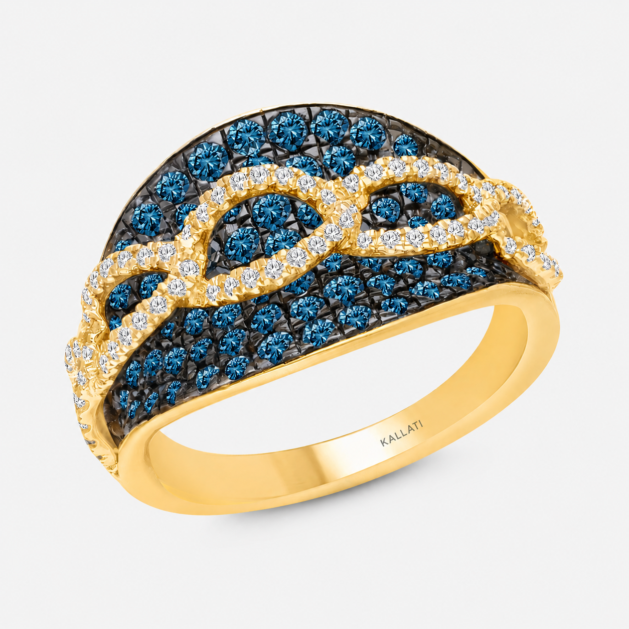 Anchor Link Blue Diamond Ring blue diamond