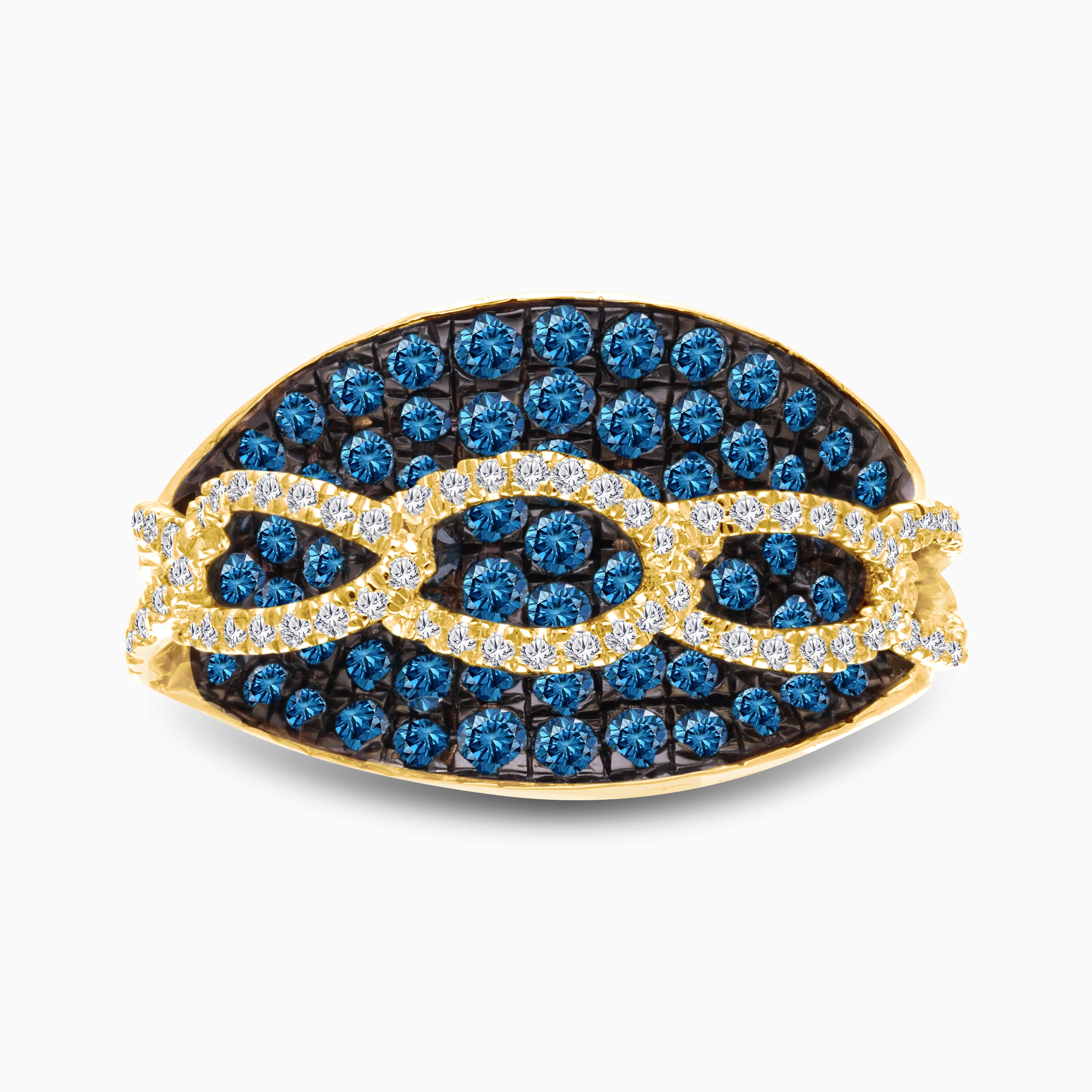 Anchor Link Blue Diamond Ring