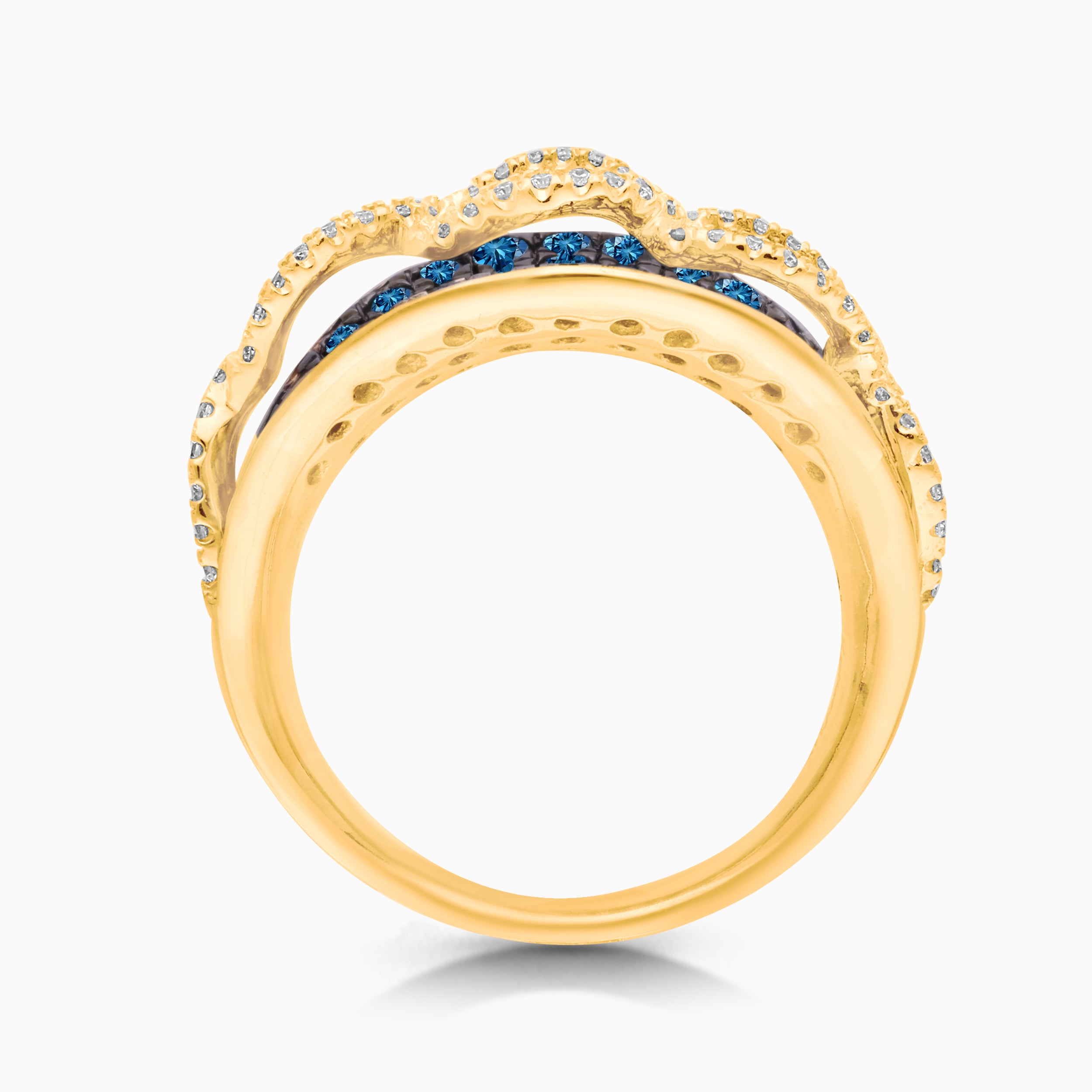 Anchor Link Blue Diamond Ring