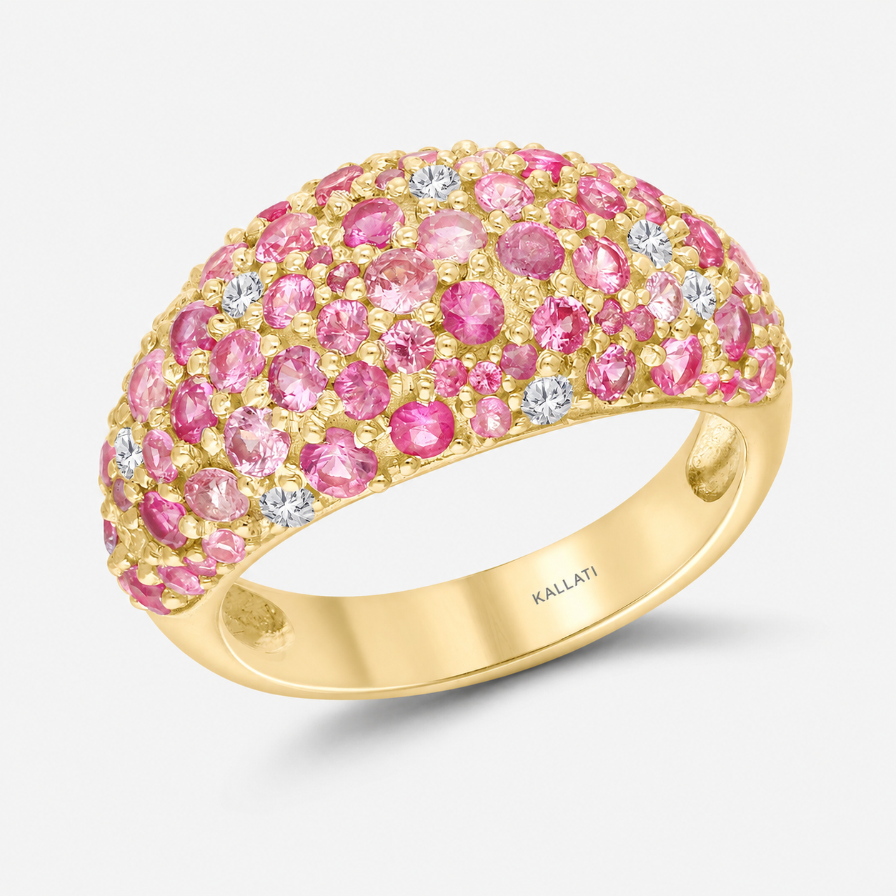 Picked Petals Pink Sapphire Band Pink Sapphire