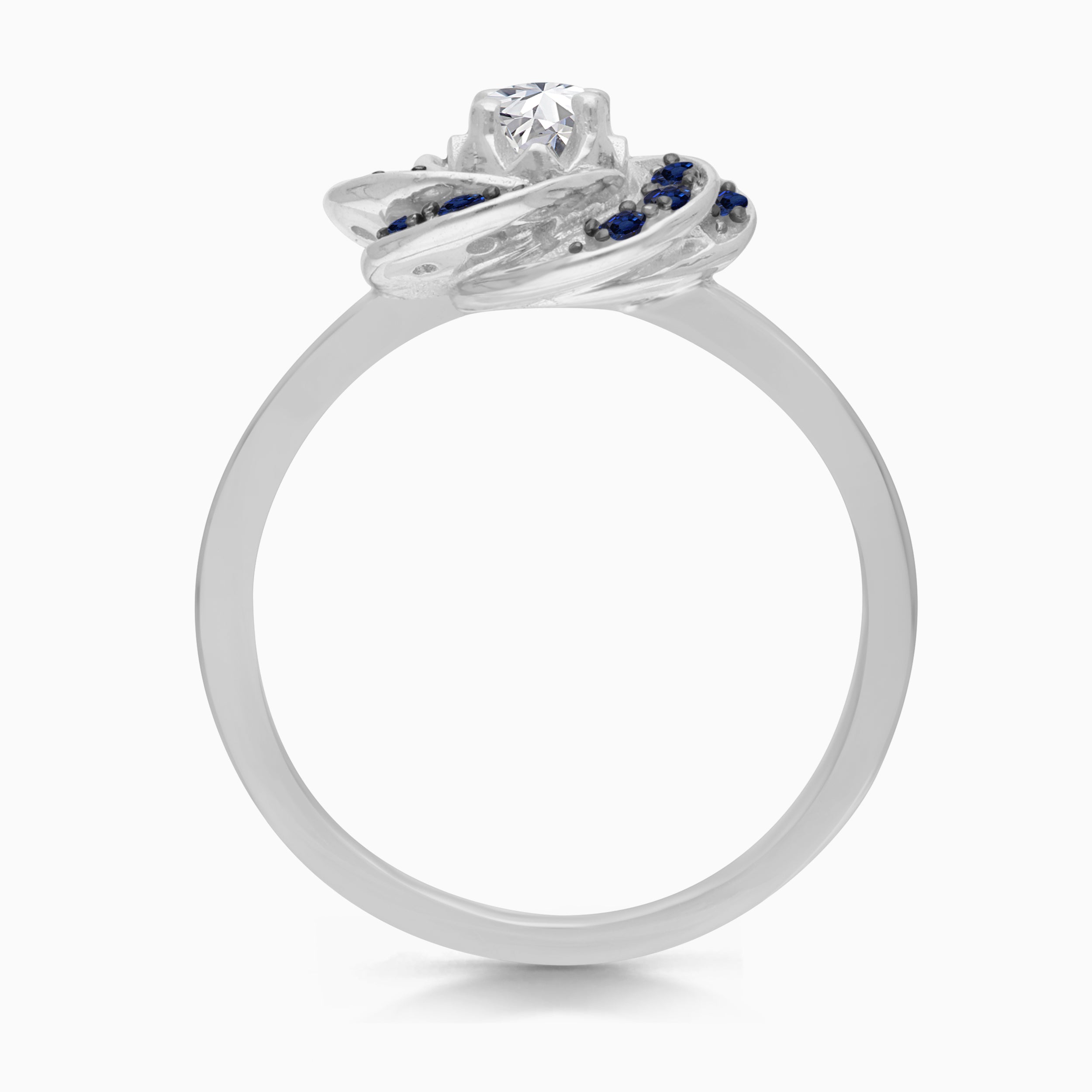 Diamond Blooming Sapphire Ring