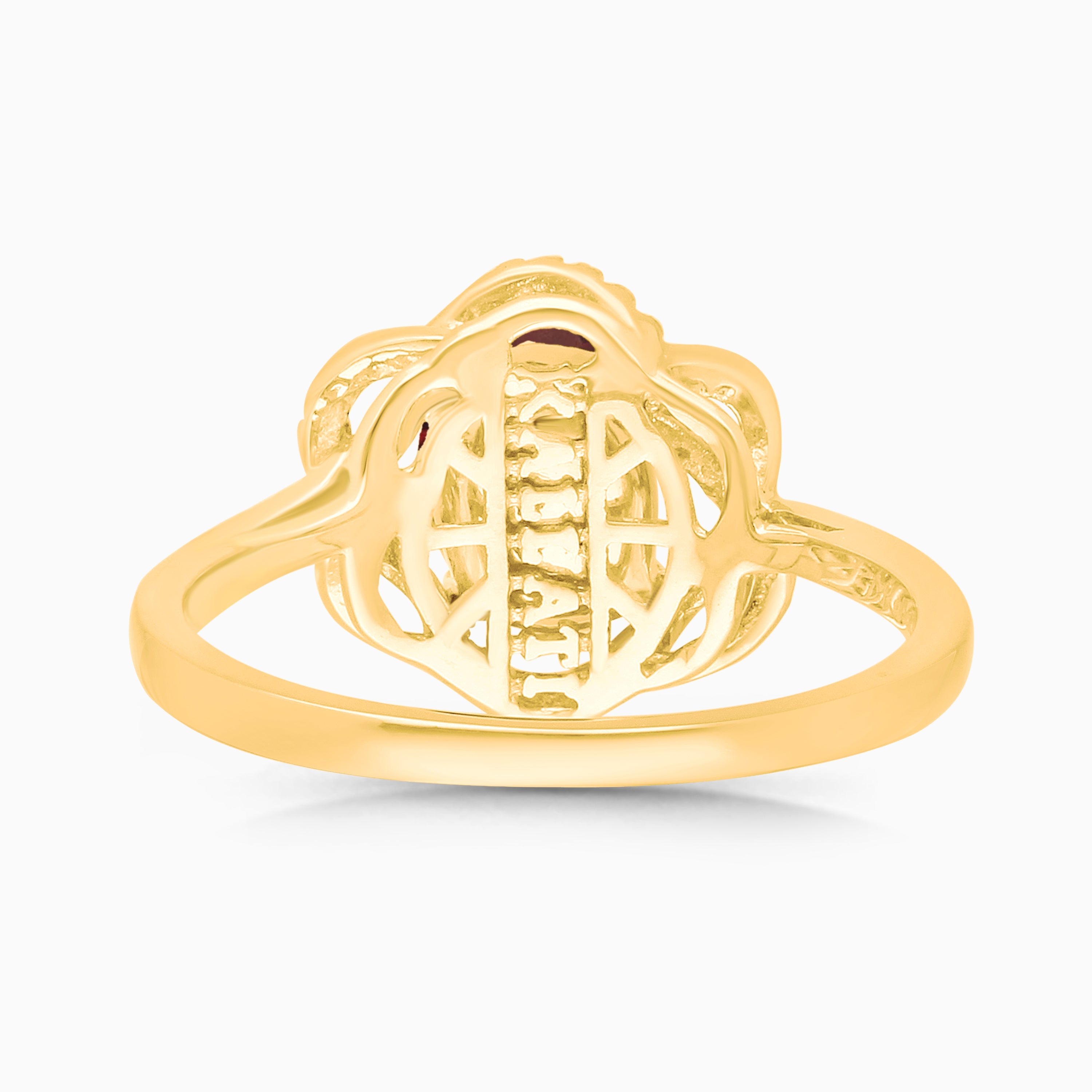 Diamond Garnet Clover Ring Garnet