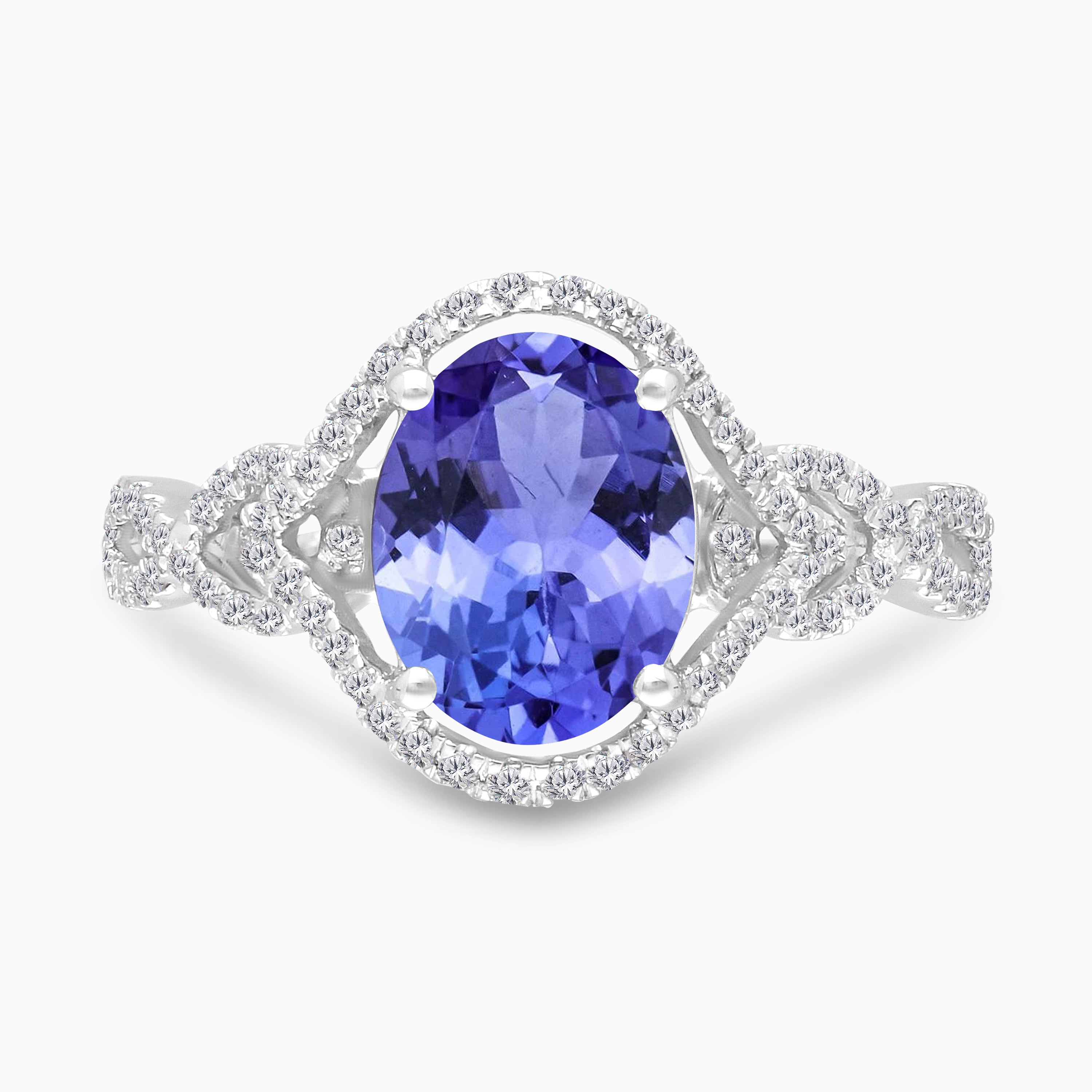 Infinity Twist Tanzanite & Diamond Ring