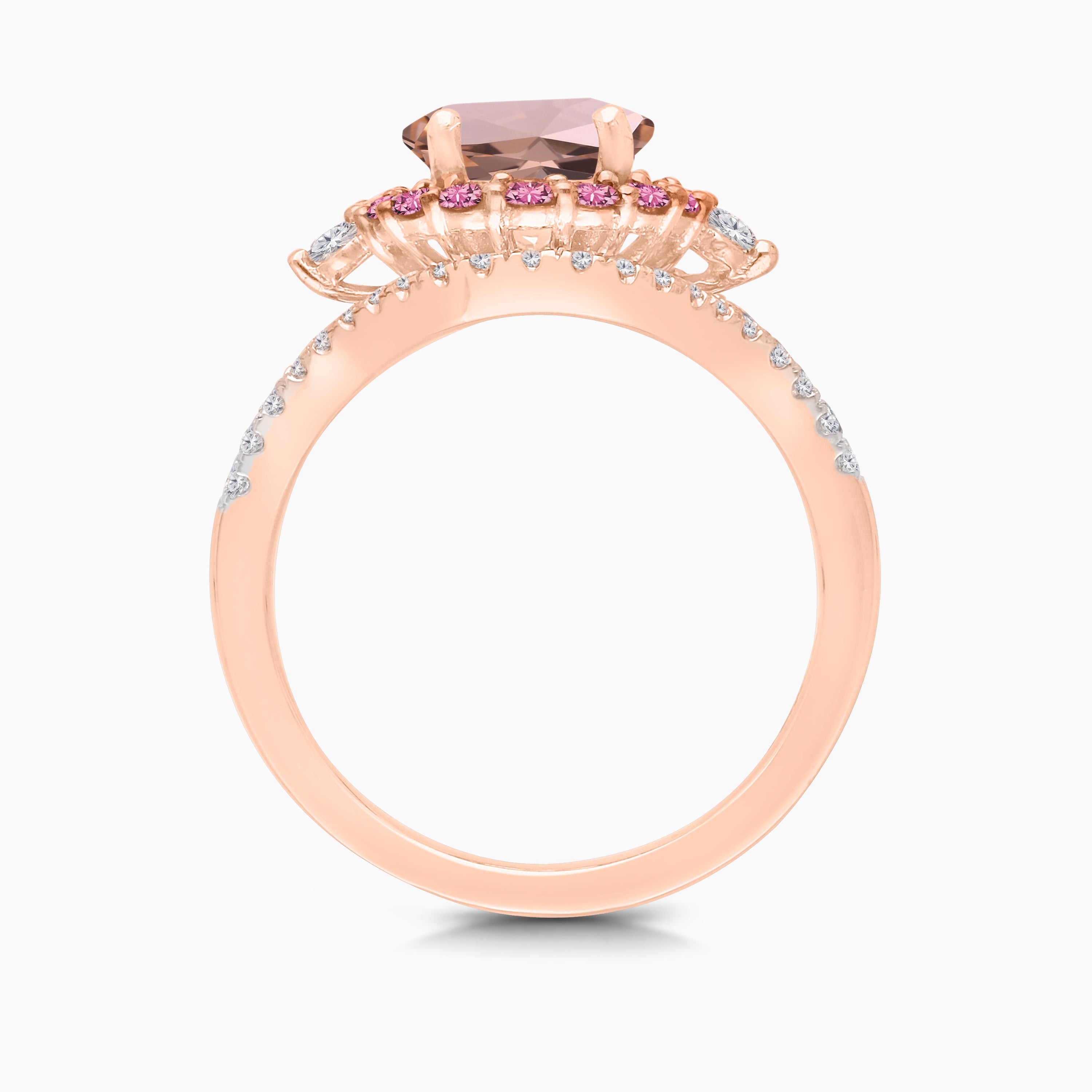 Primrose Morganite & Pink Sapphire Ring