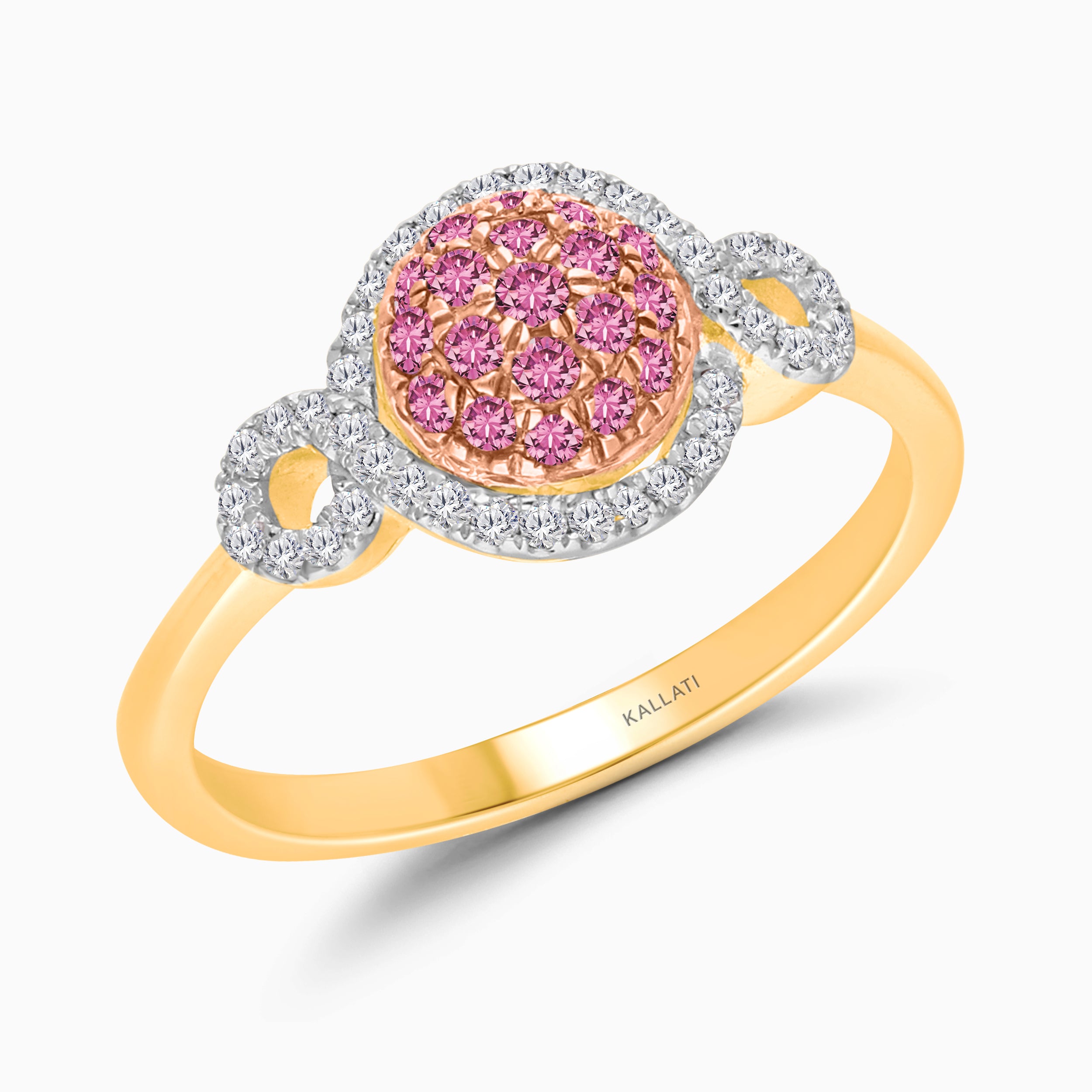 Cluster Pink Sapphire Ring