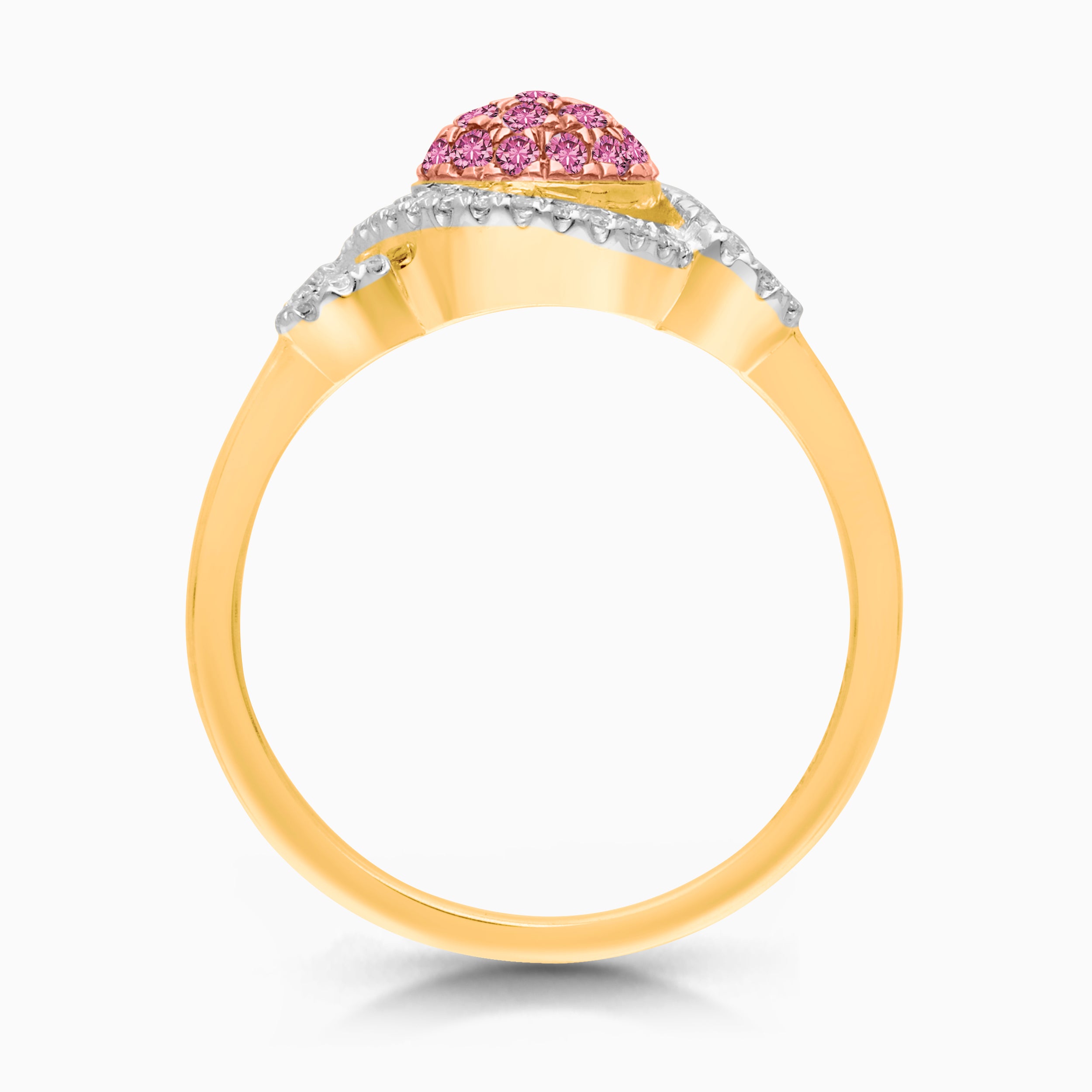 Cluster Pink Sapphire Ring