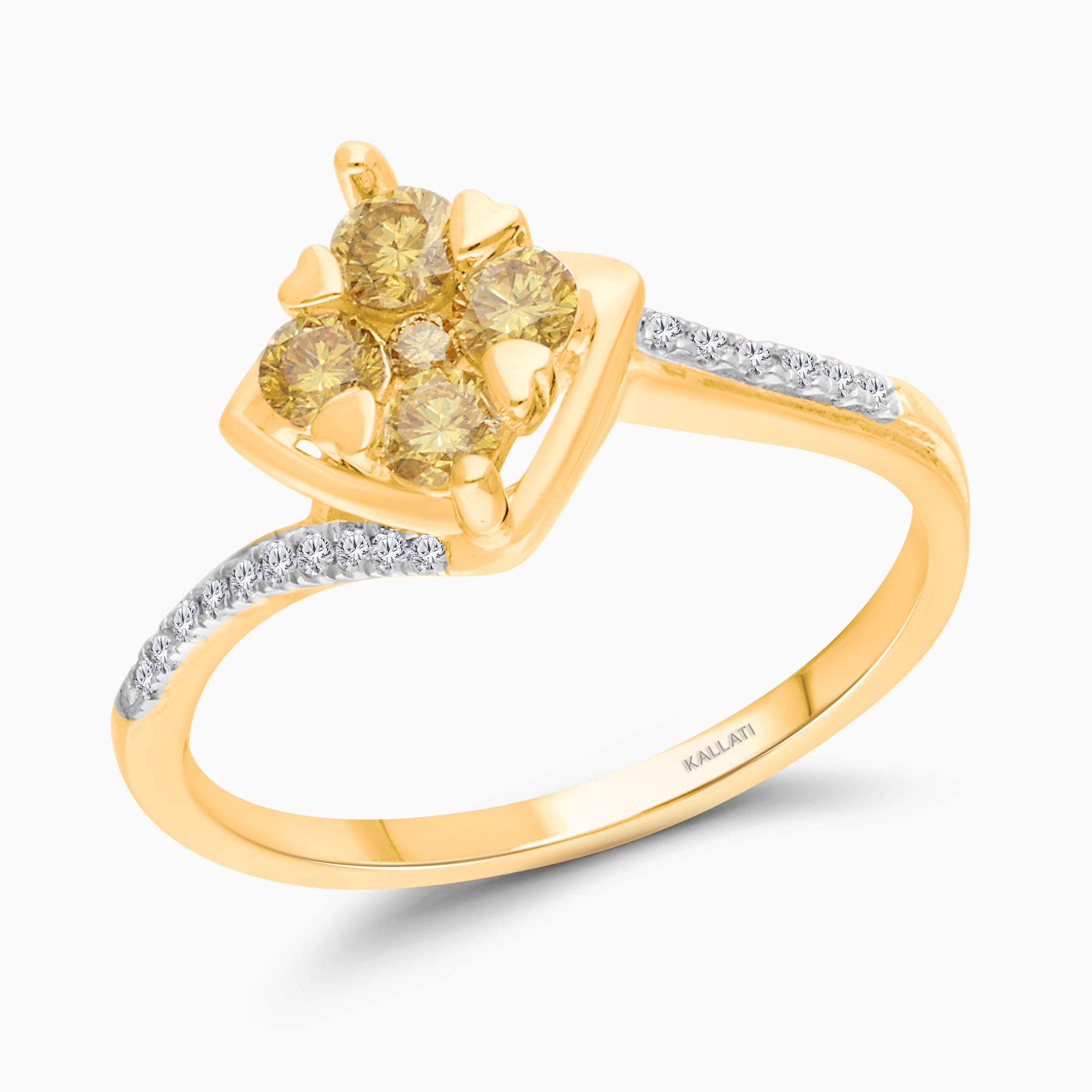 Mosaic Princess Yellow Diamond Ring