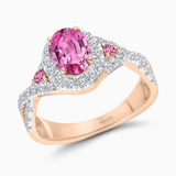 Pink Sapphire Classique Diamond Ring