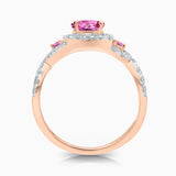 Pink Sapphire Classique Diamond Ring