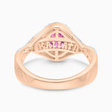 Pink Sapphire Classique Diamond Ring