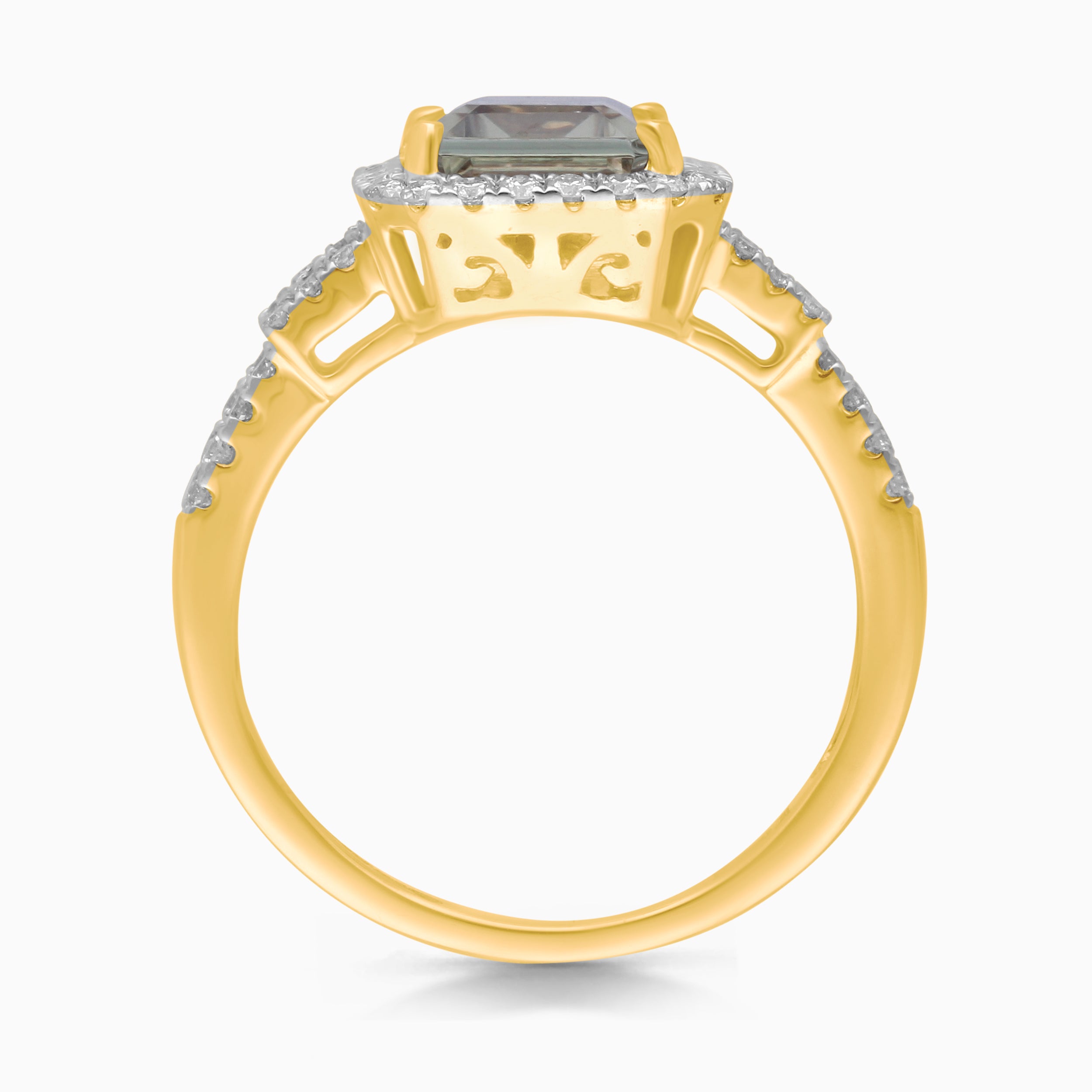 Elongated Cushion Csarite Ring