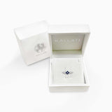 Baby Daisy Blue Sapphire and White Diamond Ring