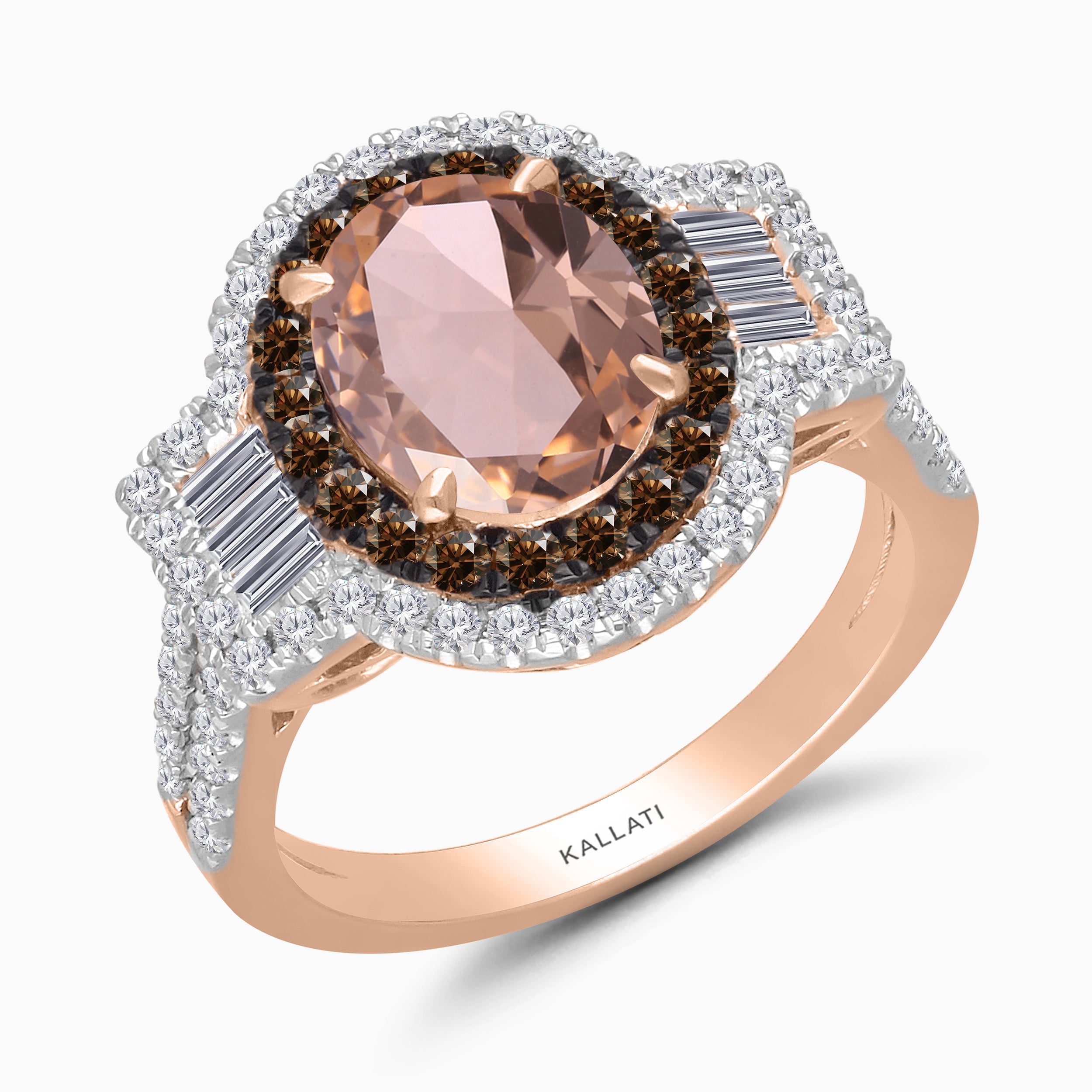 Diamond Guardian Morganite Ring