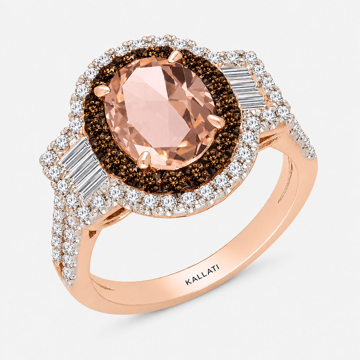 Diamond Guardian Morganite Ring Morganite