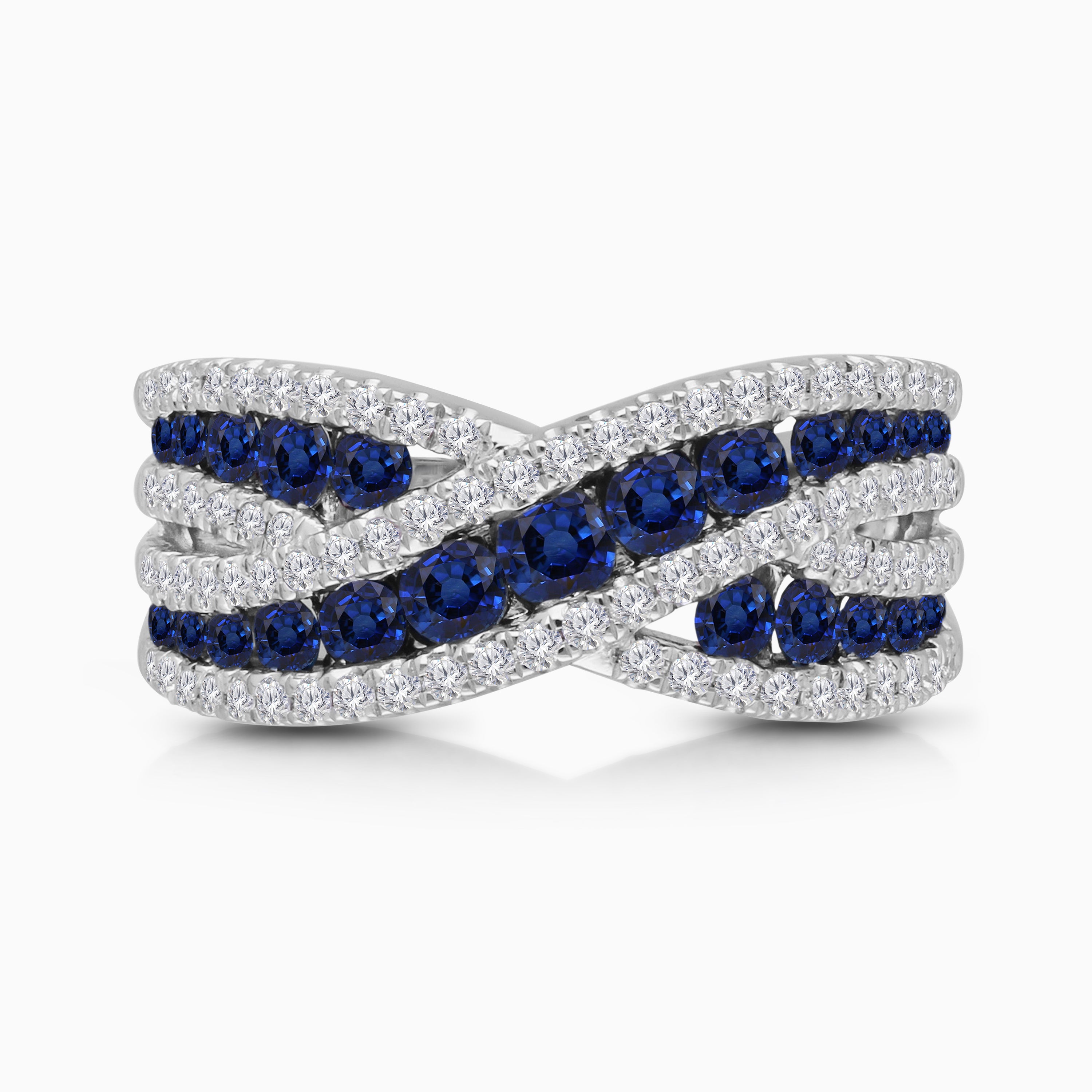 Crossover Sapphire & Diamond Band
