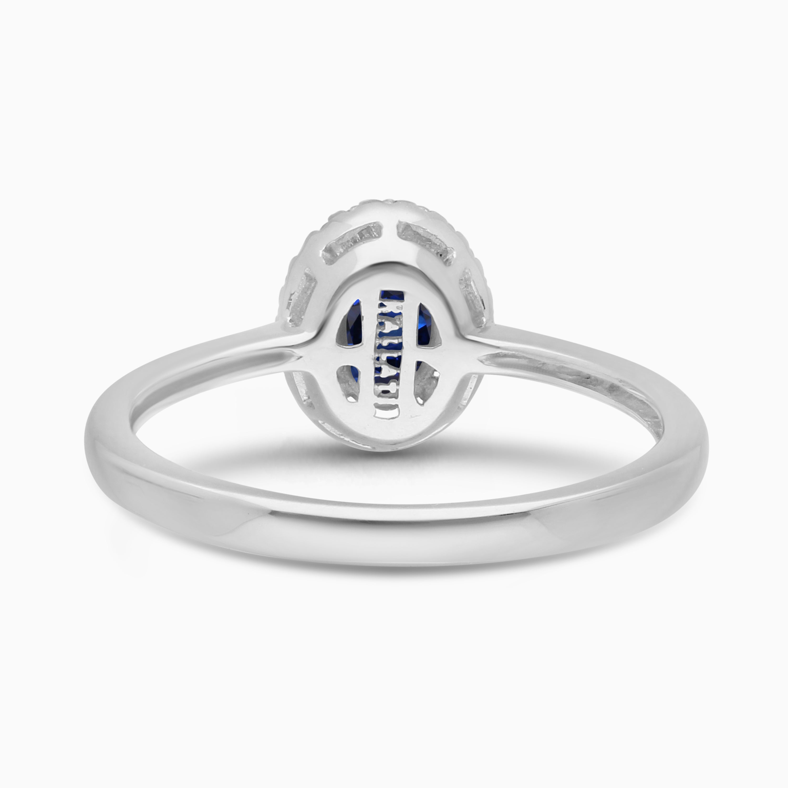 Halo Diamond Sapphire Ring