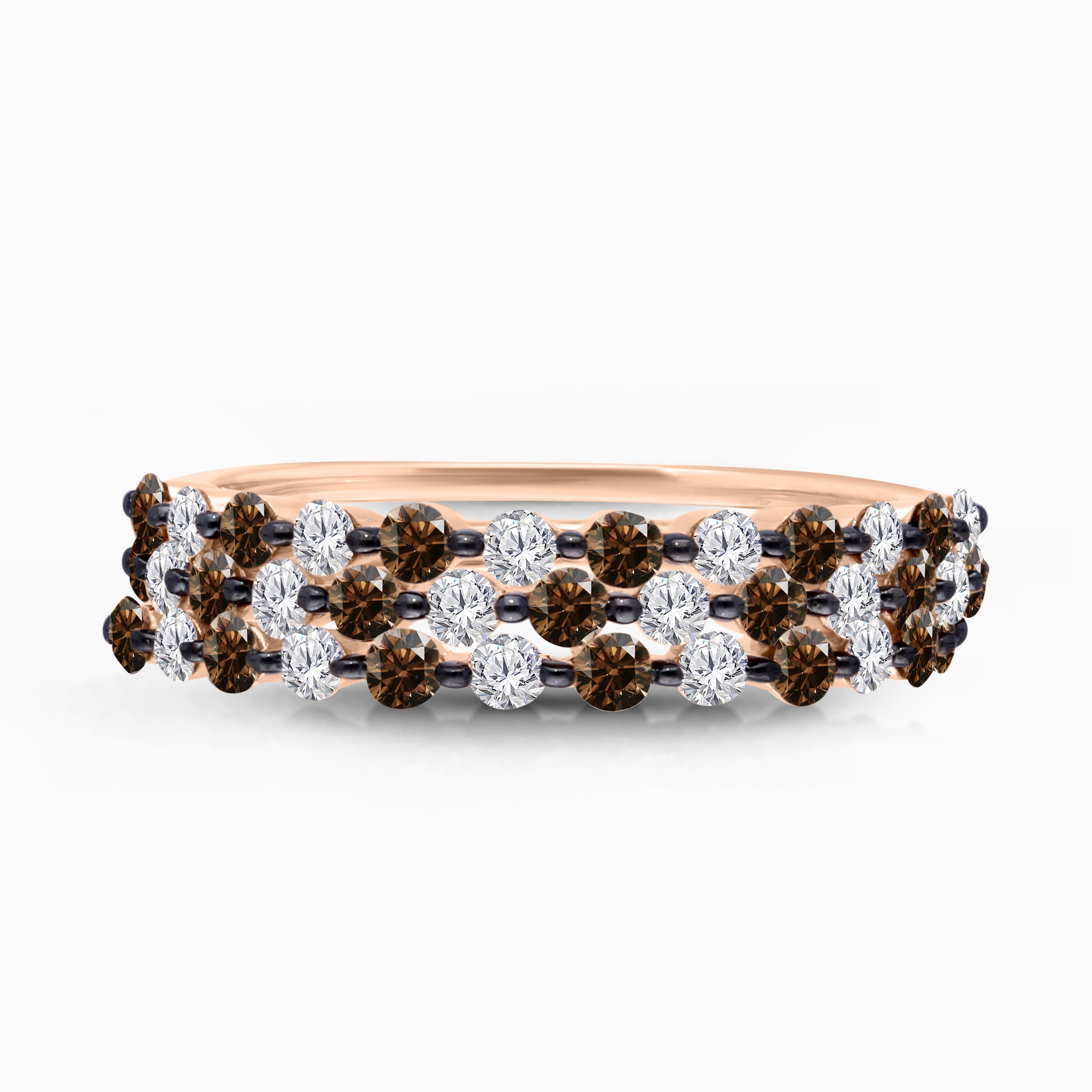 Coco & White Diamond Trio Ring Set