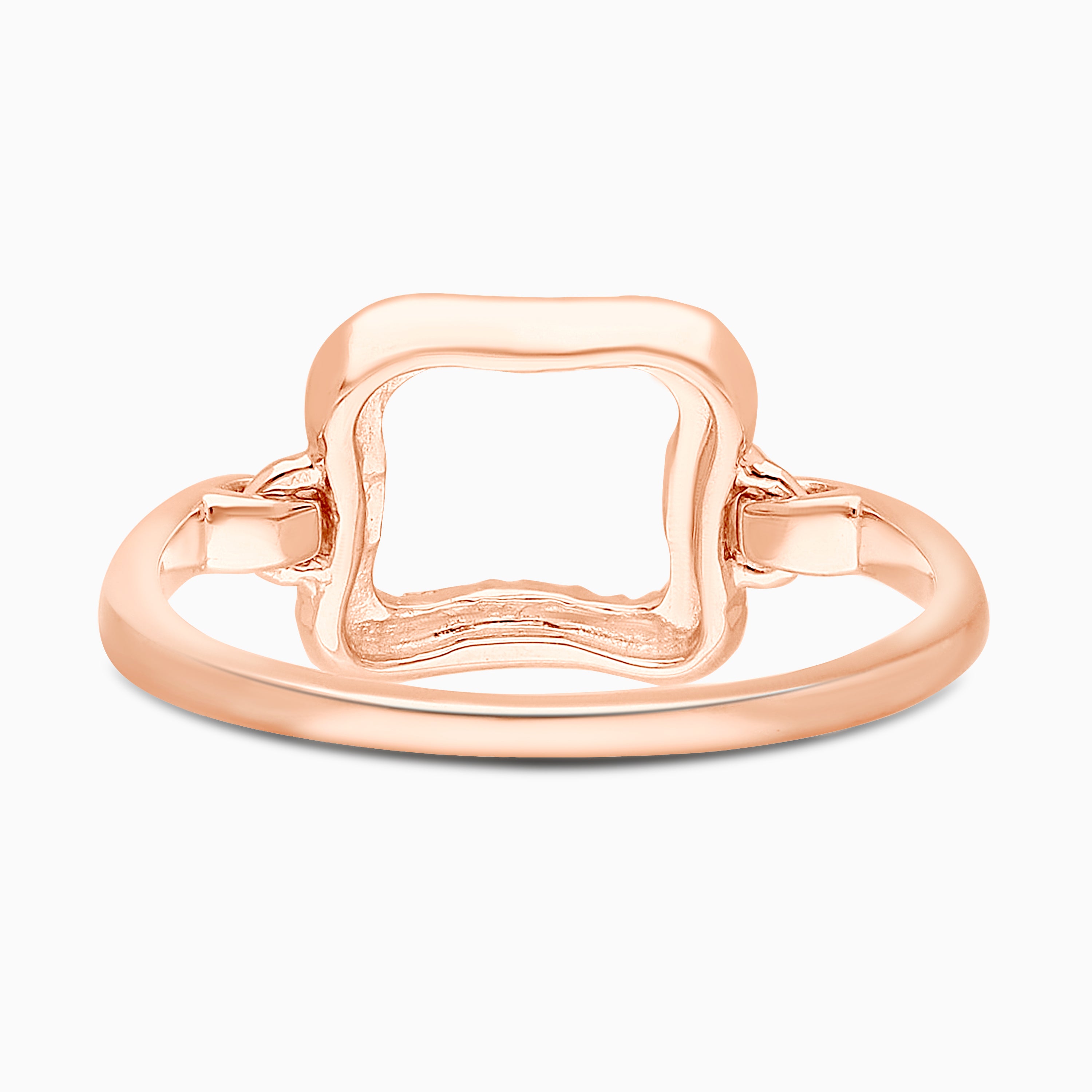 Pave Diamond Open Square Ring