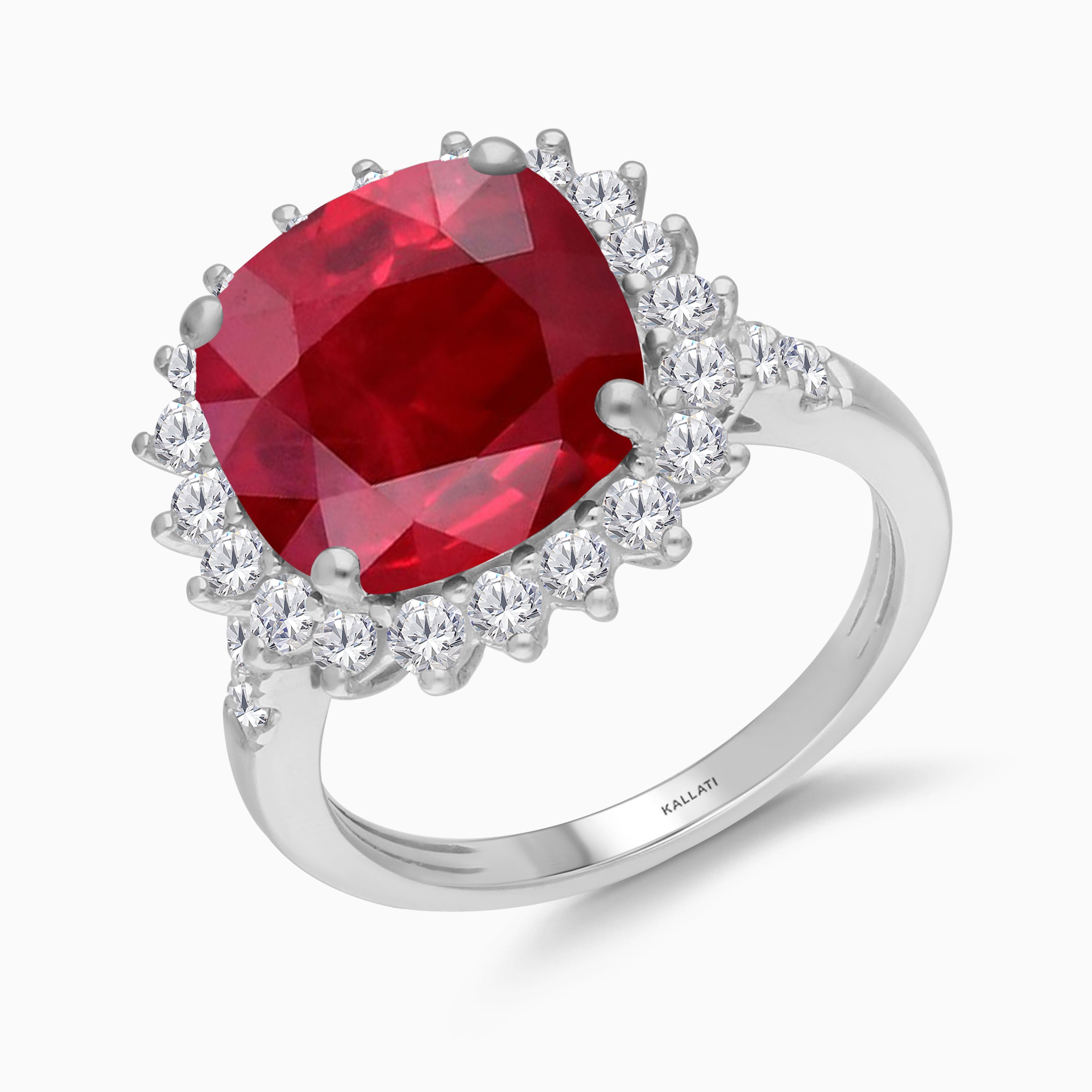 Crown Flame Ruby Ring