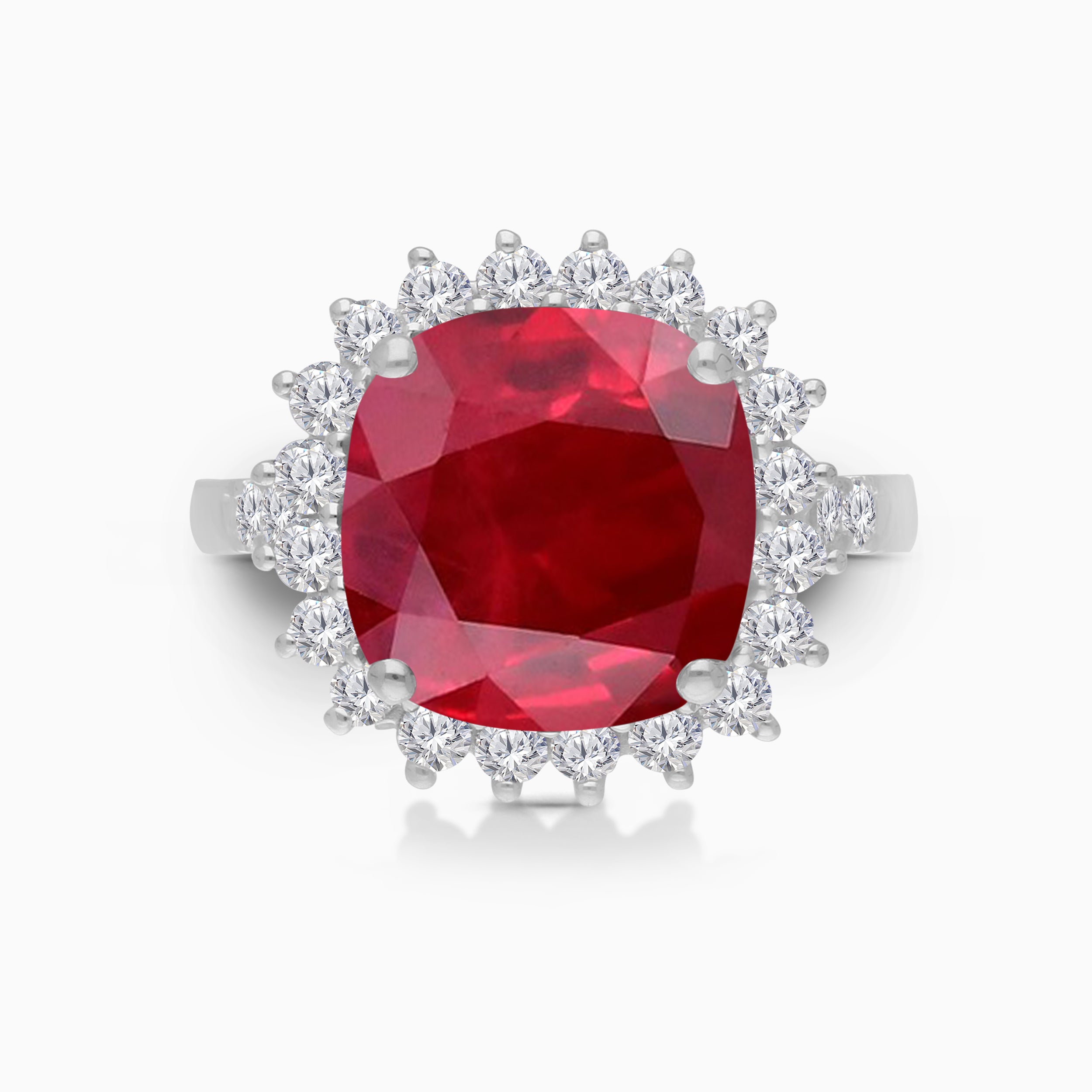 Crown Flame Ruby Ring