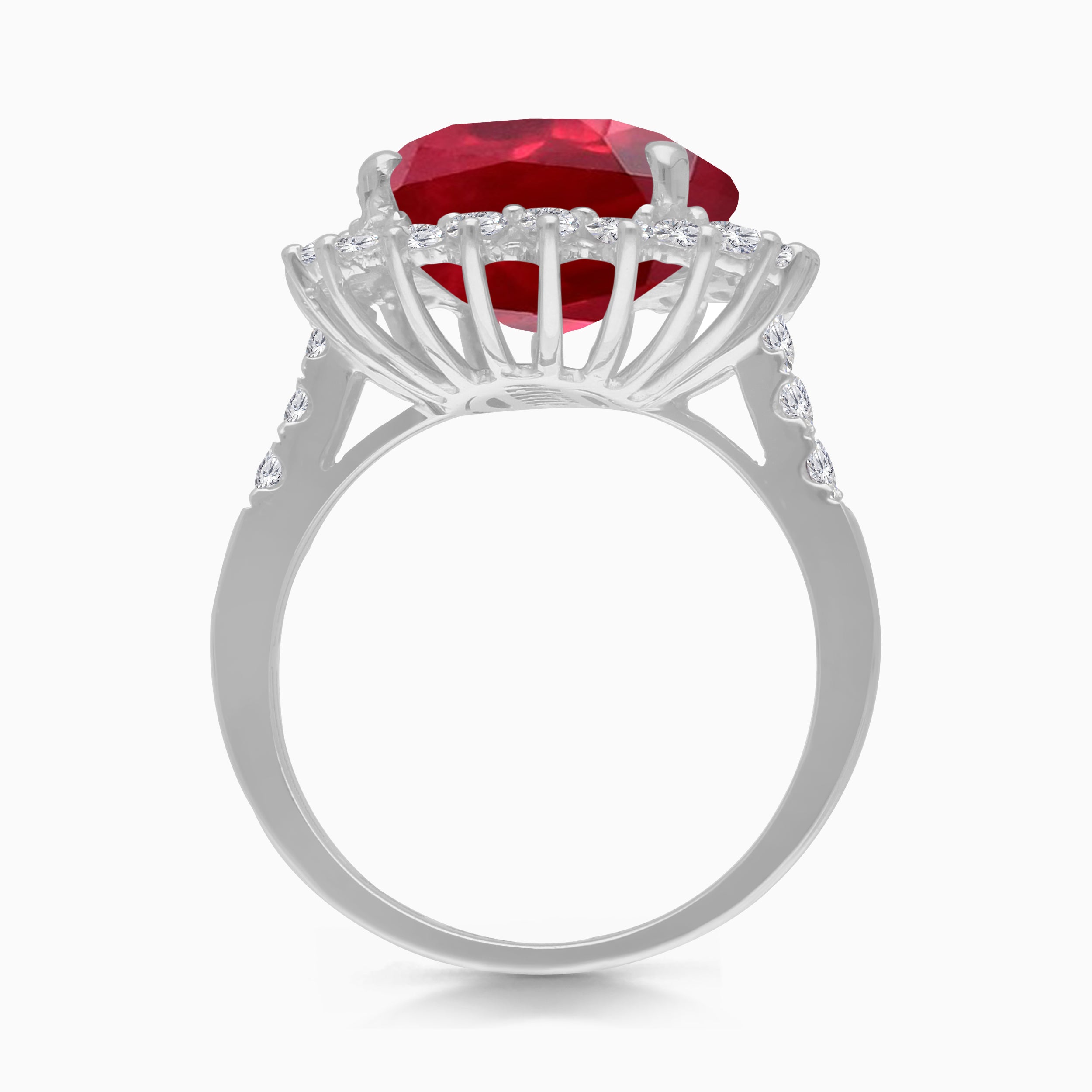 Crown Flame Ruby Ring