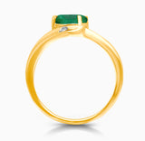 Interlocked Zambian Emerald Ring Emerald
