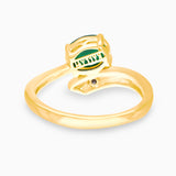 Interlocked Zambian Emerald Ring Emerald