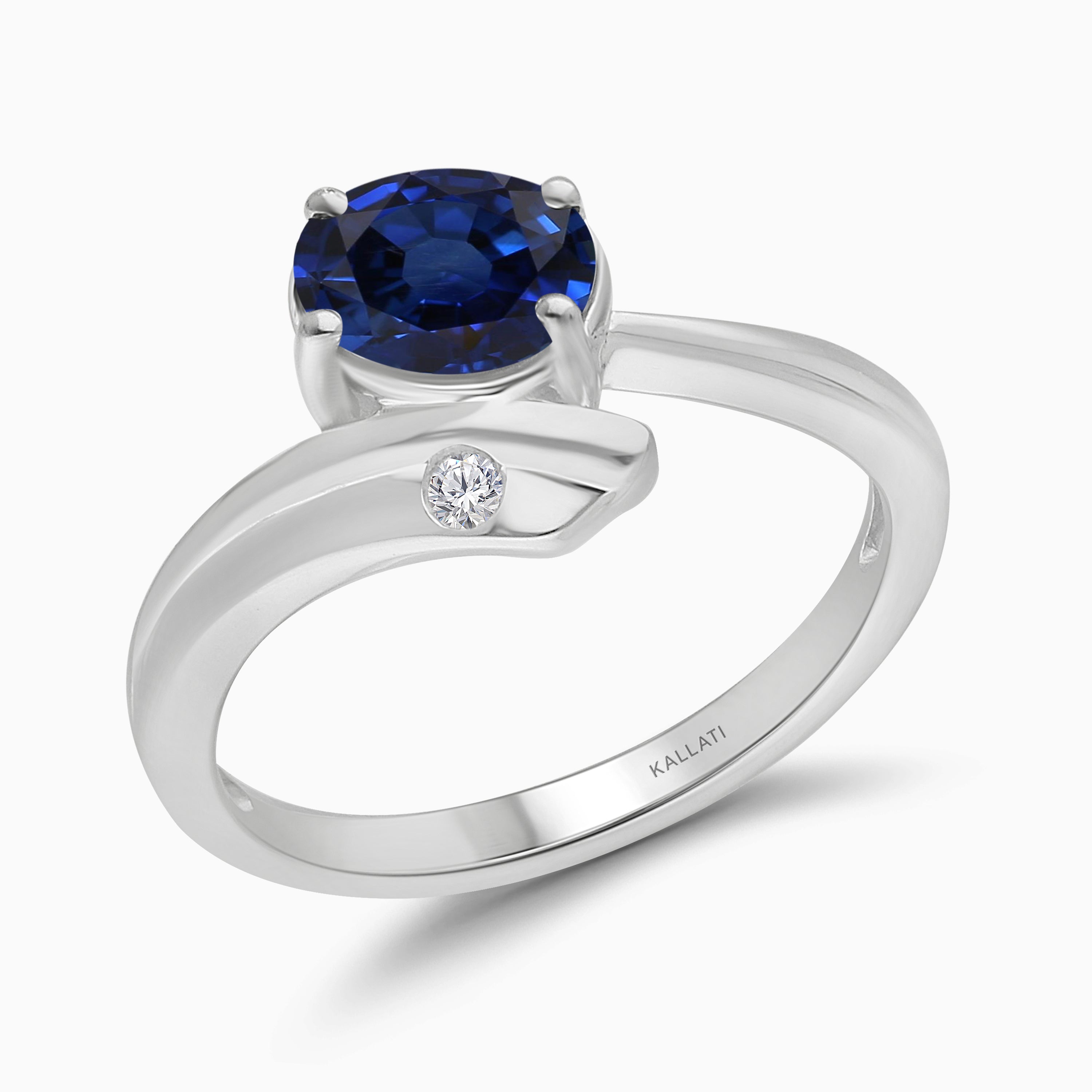 Mermaid Tail Sapphire & Diamond Ring