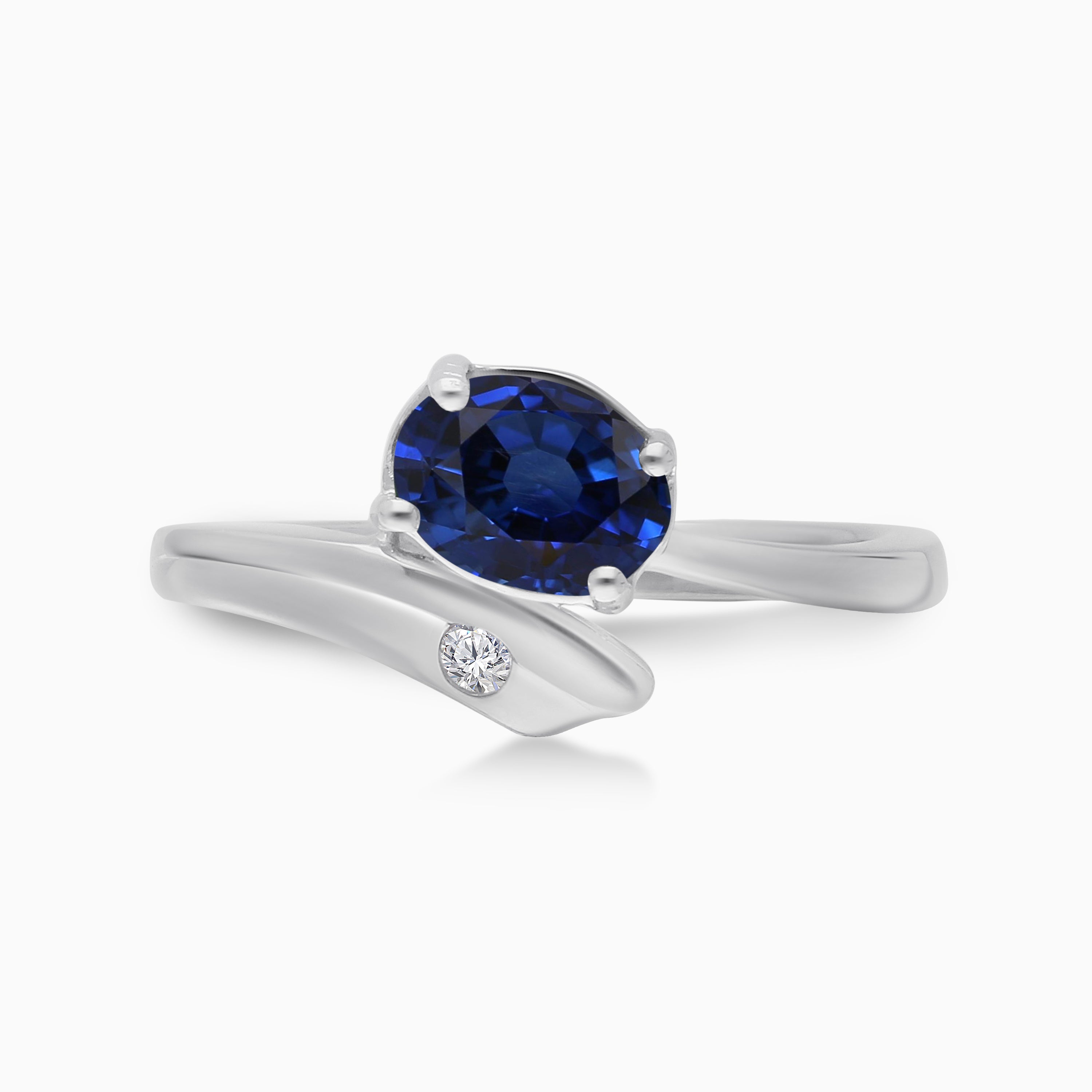 Mermaid Tail Sapphire & Diamond Ring