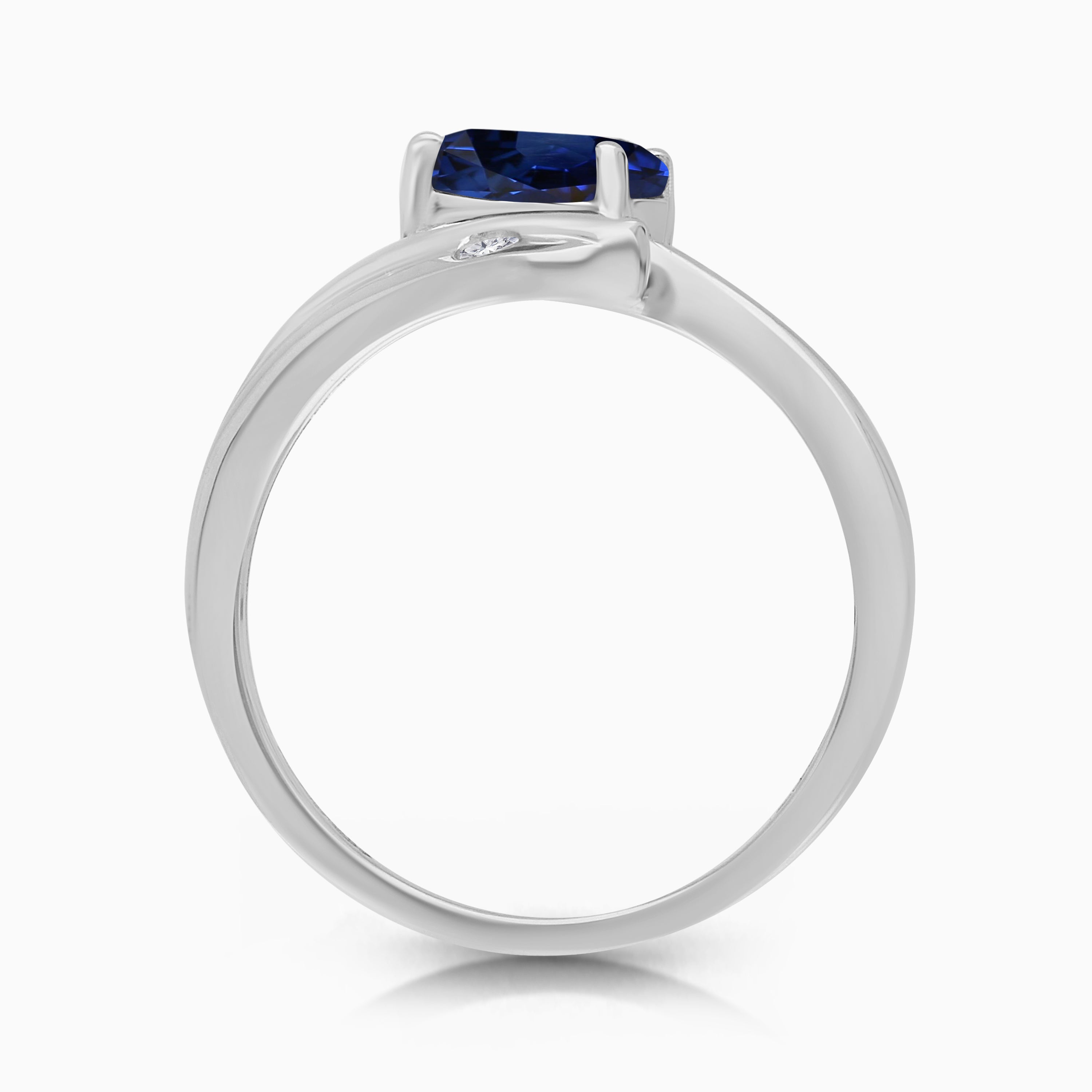 Mermaid Tail Sapphire & Diamond Ring