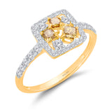 Yellow Gold Yellow & White Diamond Eternal Ring