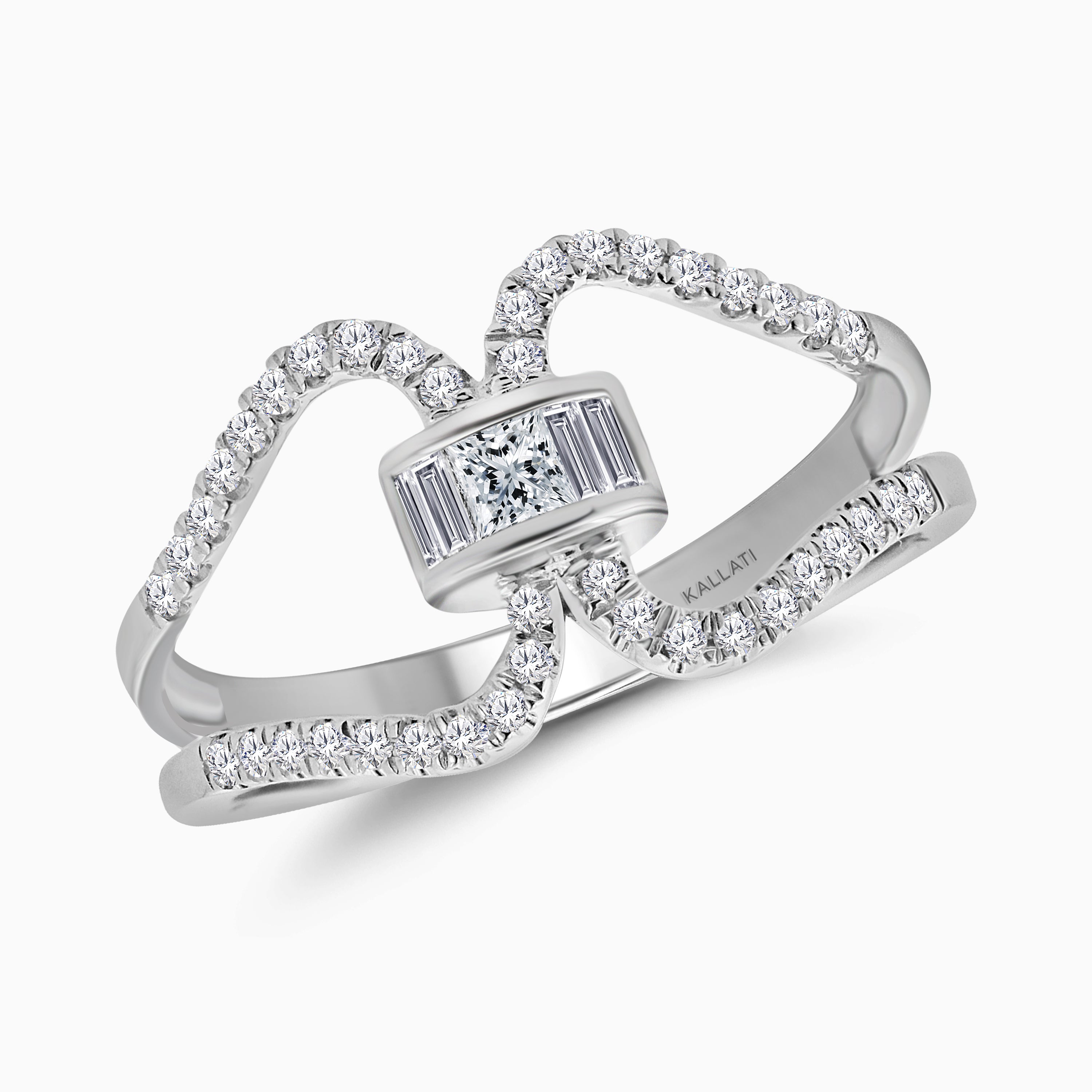 Diamond Lock Open Ring