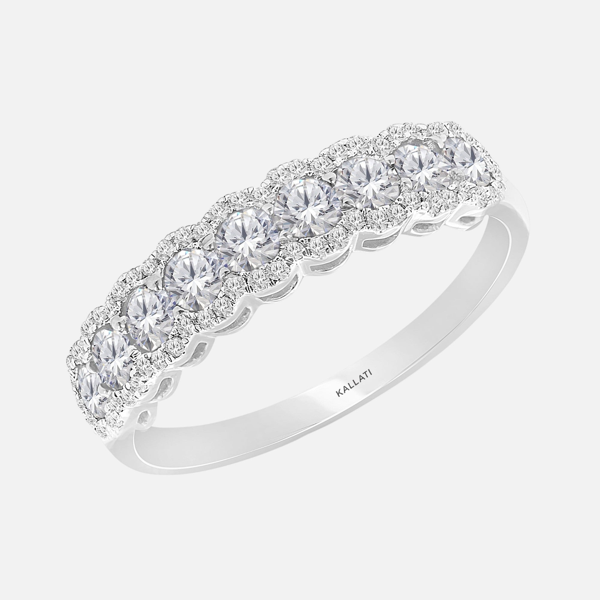 Diamond Halo Eternity Band White Diamond