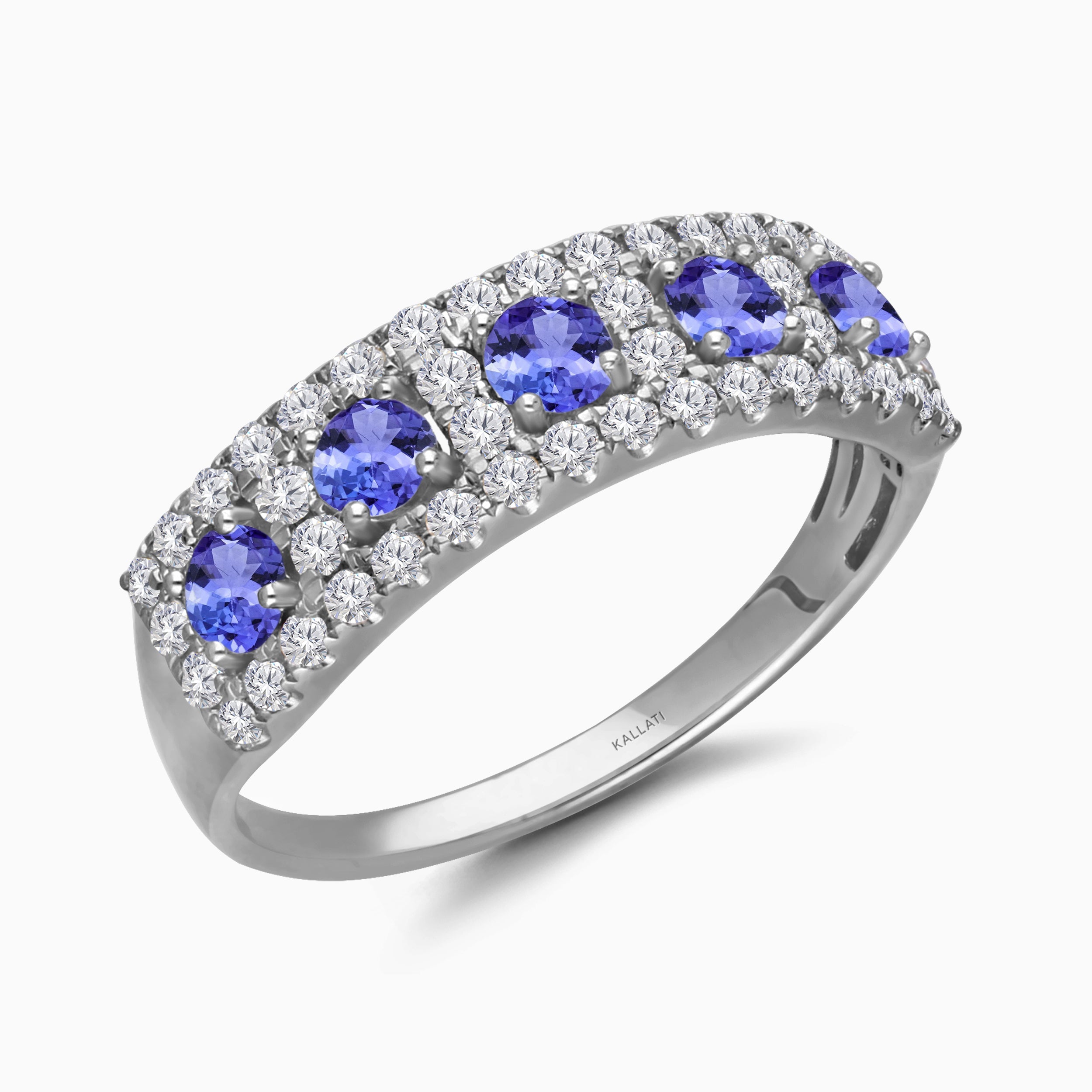 Tanzanite & White Diamond Band